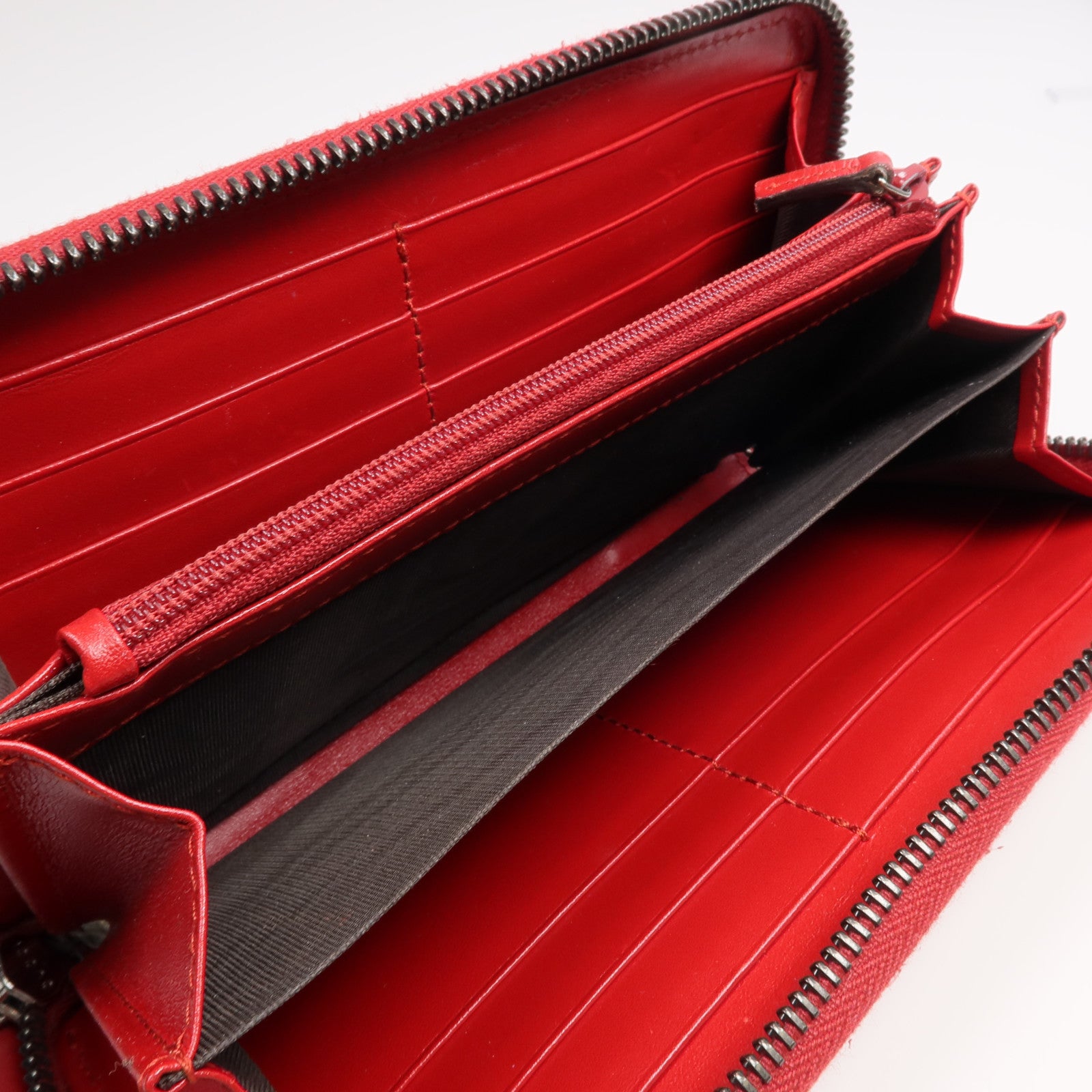 GUCCI 牛皮皮革Zipper Long Wallet銀扣長錢包
