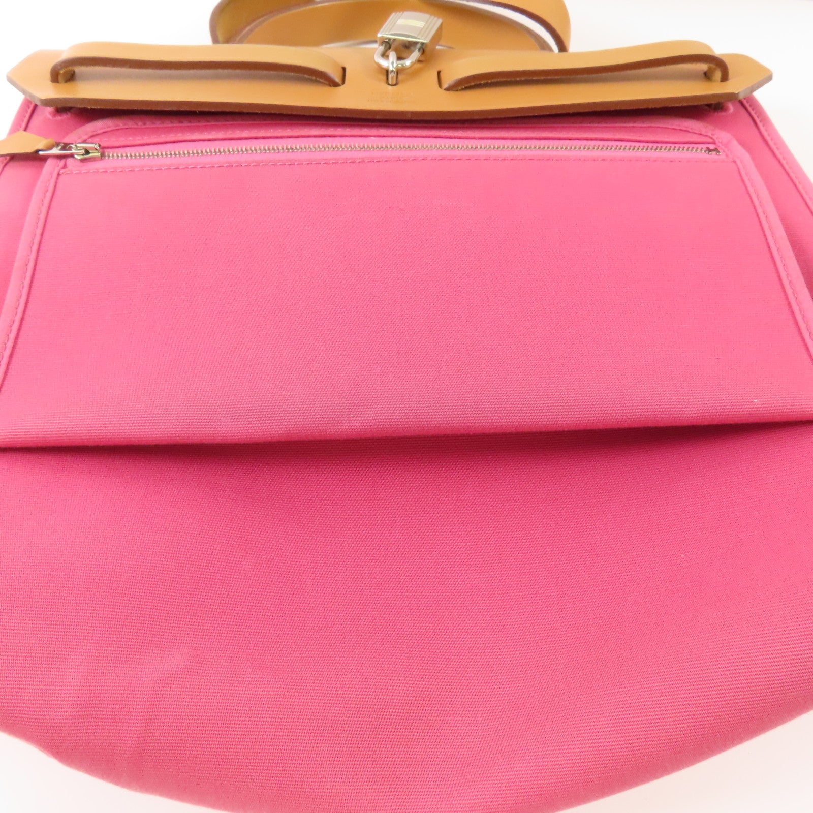 HERMES 帆布Herbag PM銀扣手挽肩背兩用袋