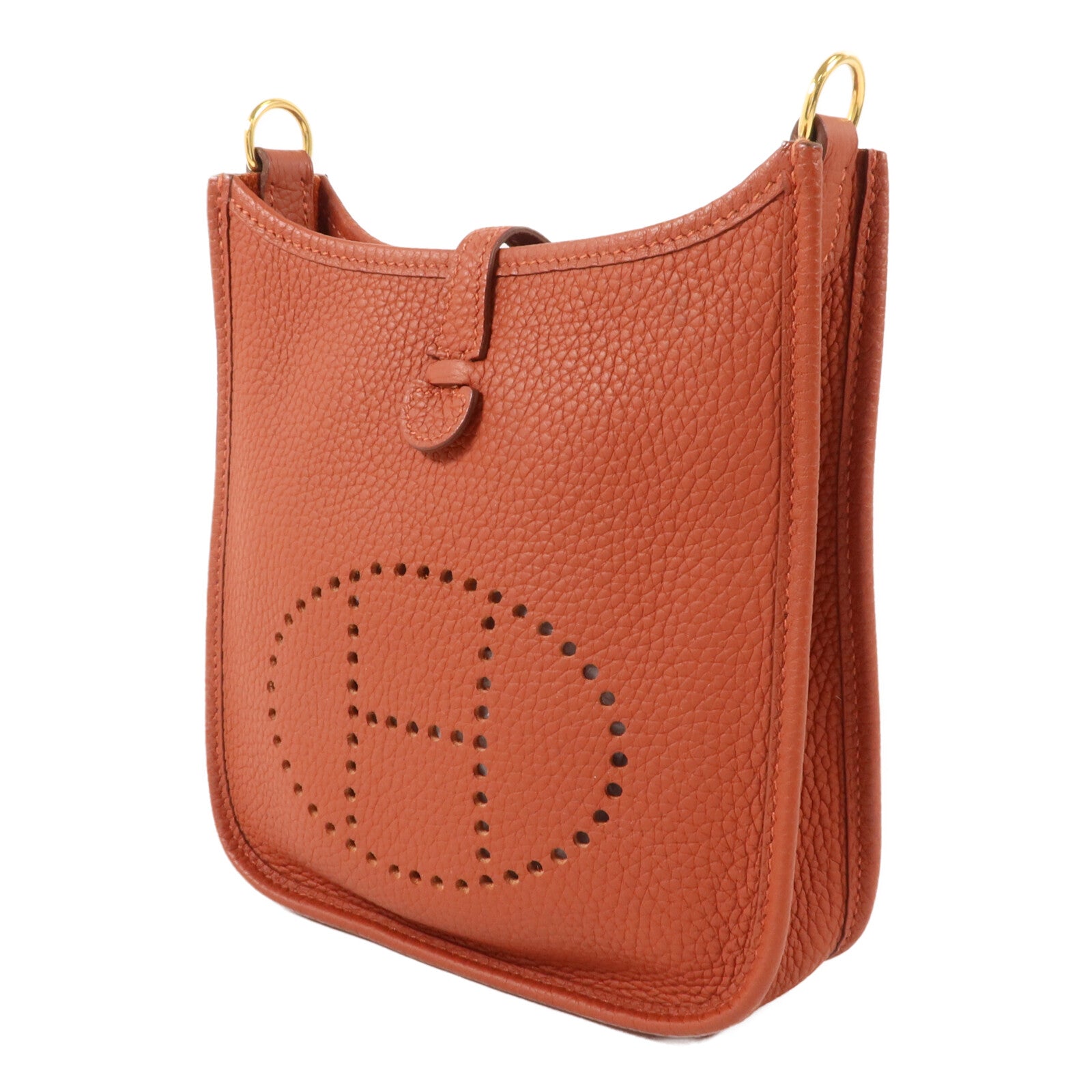 HERMES Clemence皮革Evelyne TPM肩背袋Cuivre