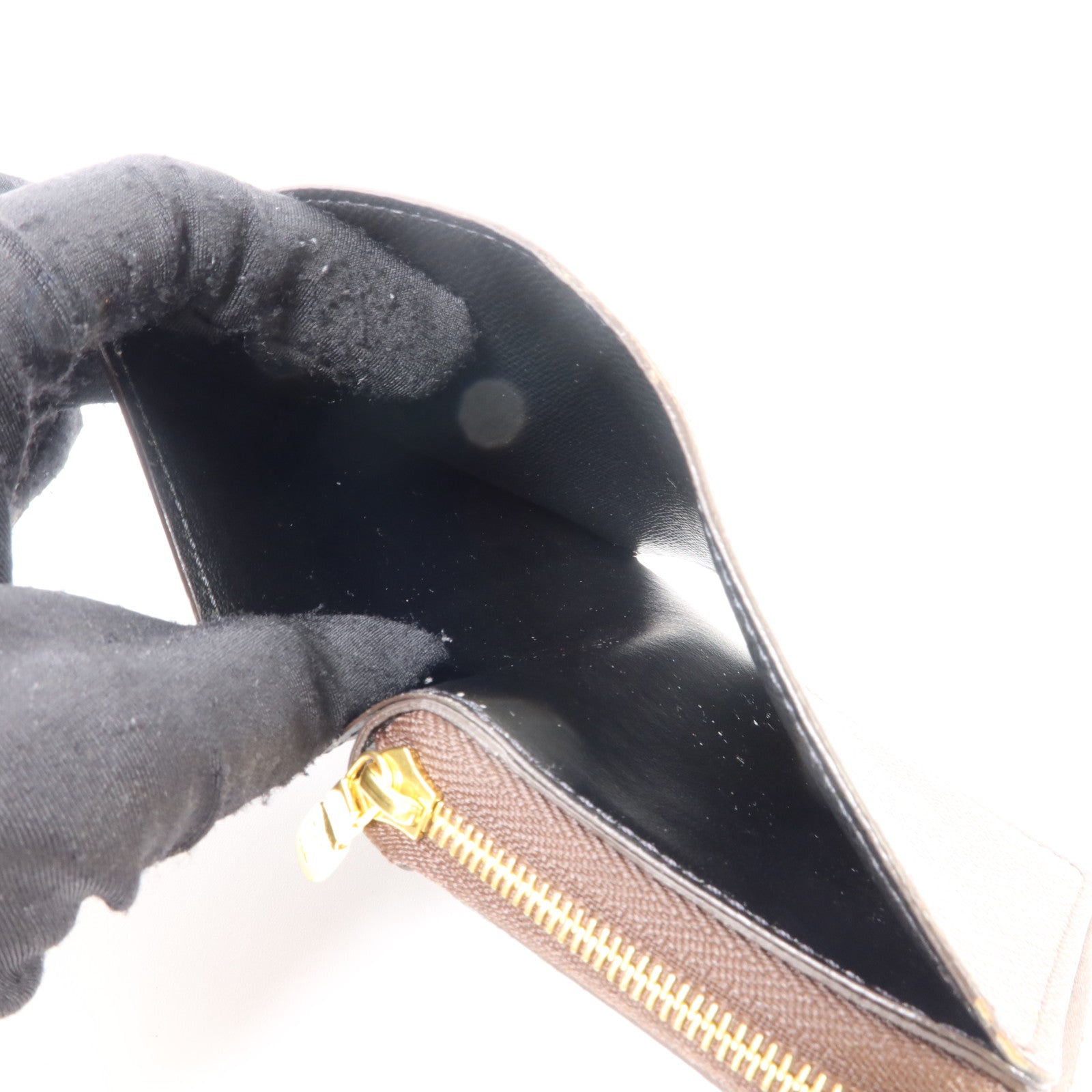 LOUIS VUITTON Monogram Reverse Lou Wallet金扣錢包