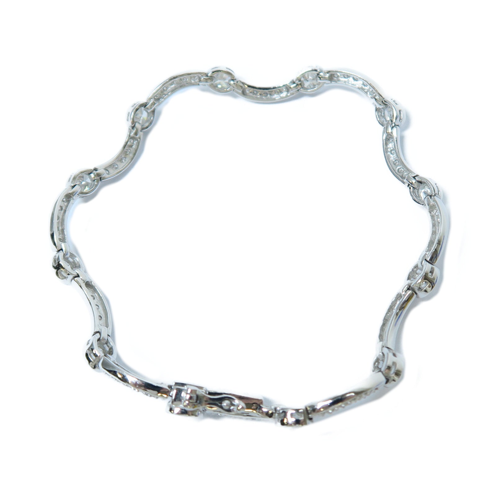 JEWELRY **【激減優惠】PT900鉑金Diamond Bracelet2.15ct鑽石手鏈#16.5cm