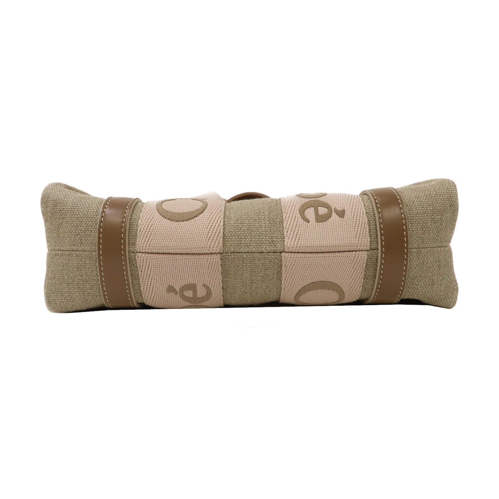 Chloe 帆布Small Woody Tote Bag金扣手挽肩背兩用袋啡色/粉紅色