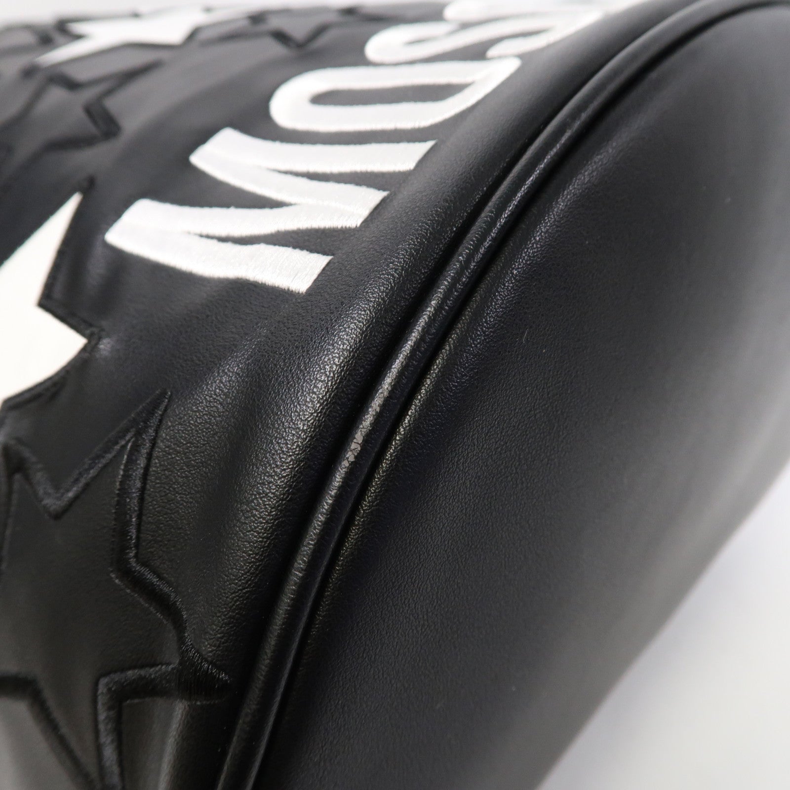 LOVE MOSCHINO 皮革Love Moschino Backpack金扣背包黑色