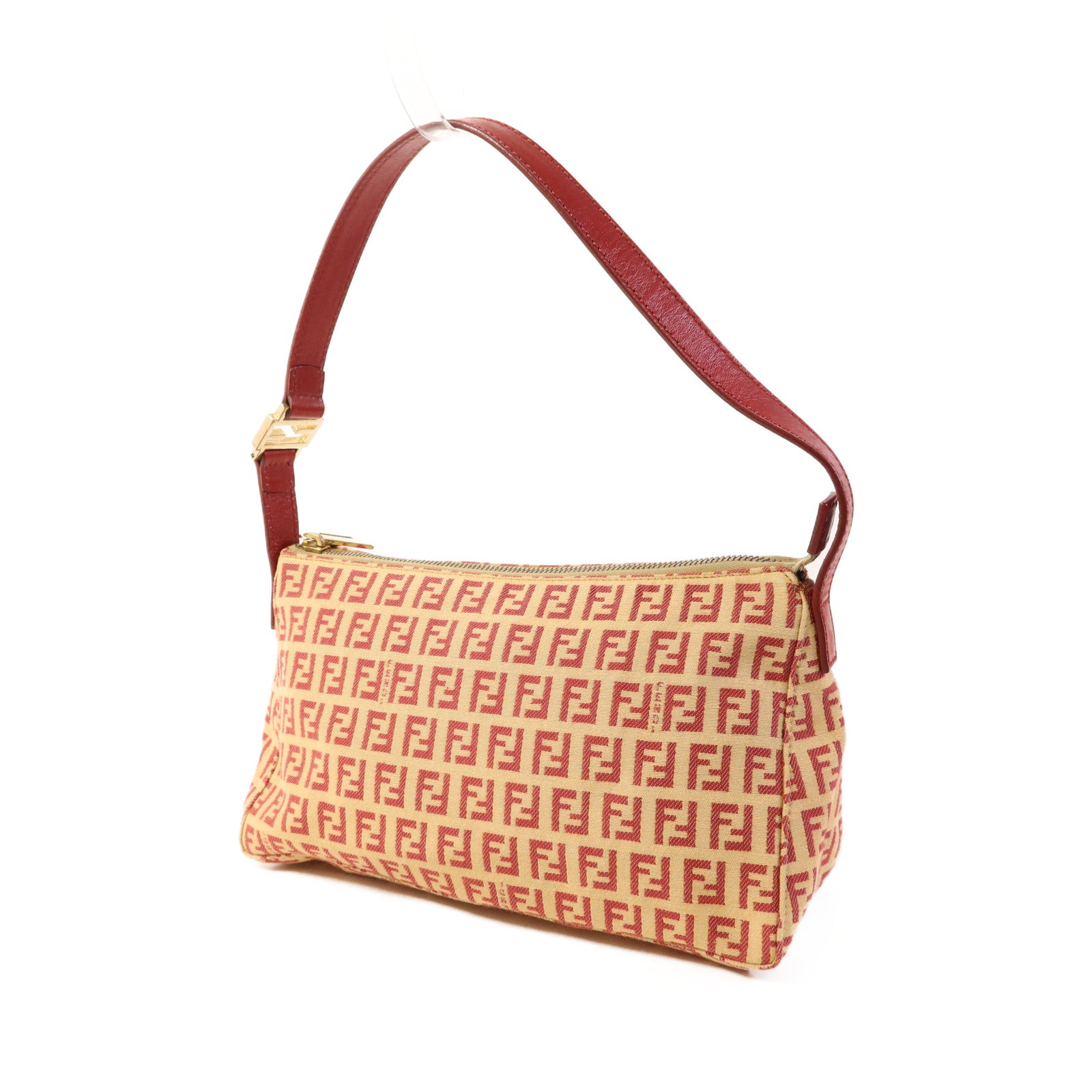FENDI 帆布Shoulder Bag金扣肩背袋