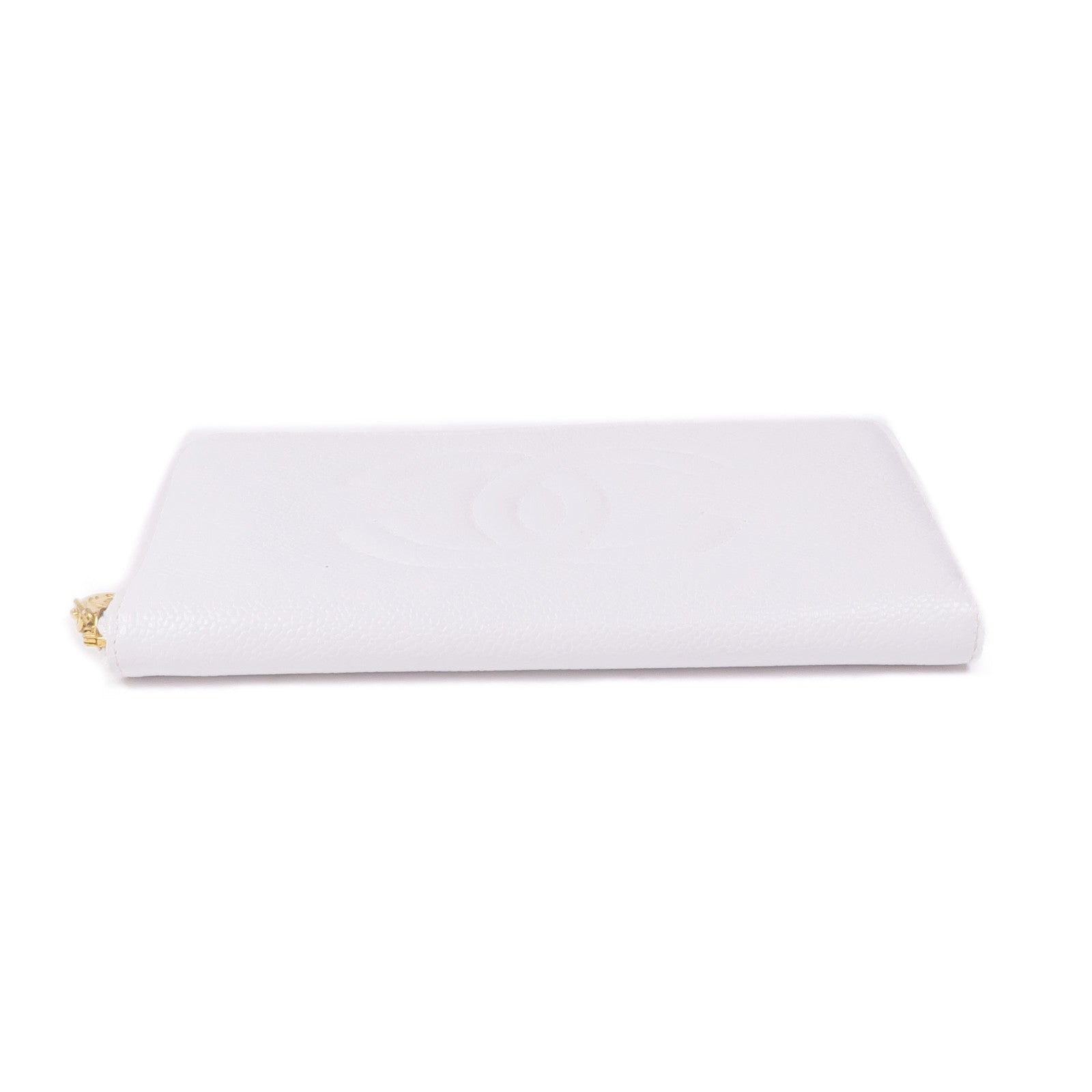 CHANEL 牛皮皮革Long Wallet金扣長錢包