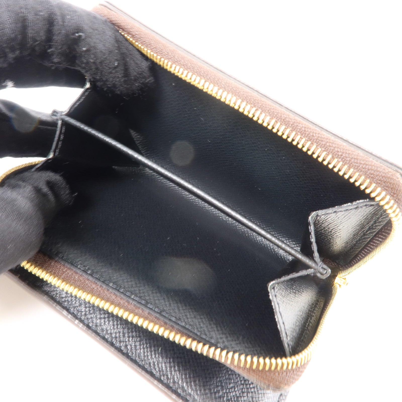 LOUIS VUITTON Monogram Reverse Lou Wallet金扣錢包