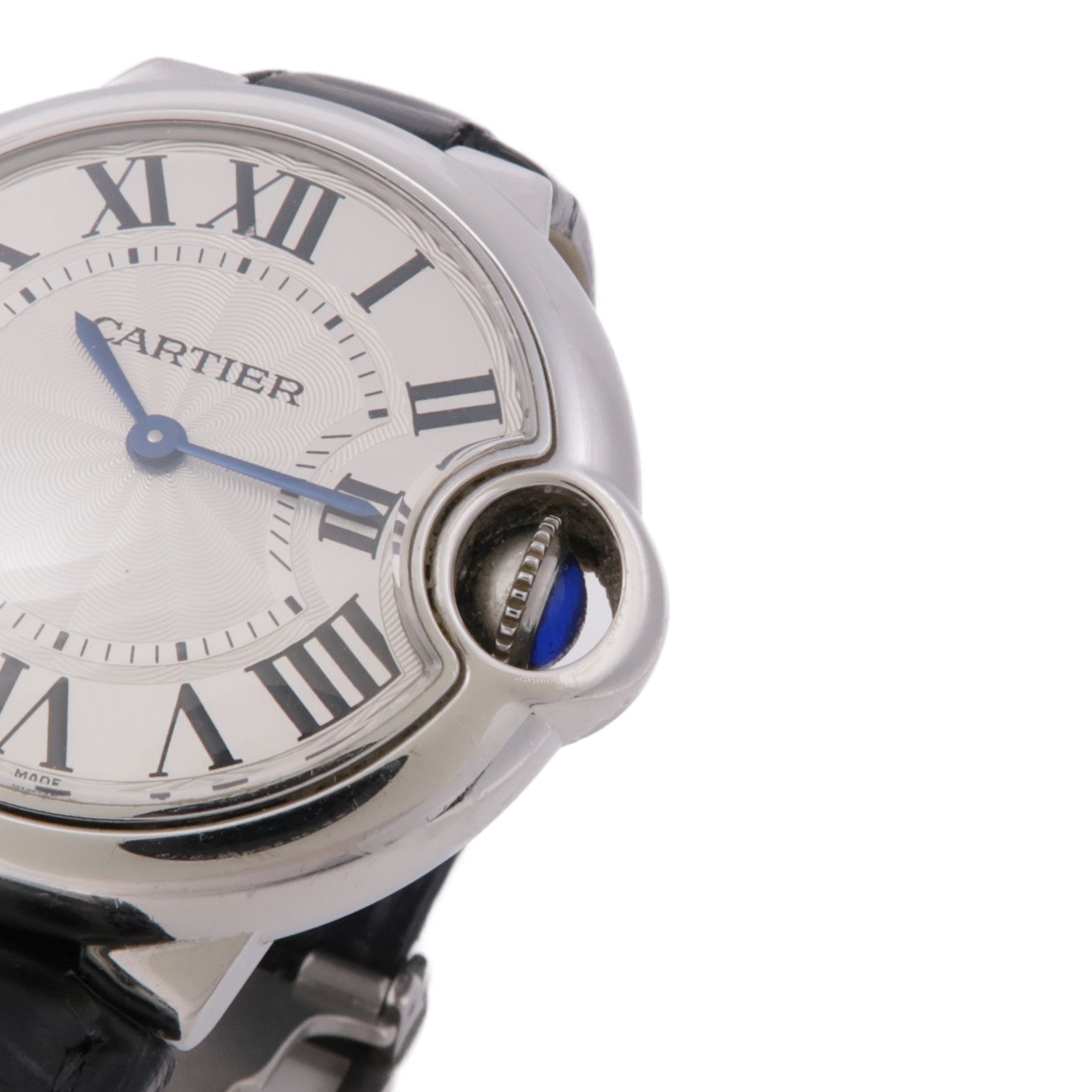 CARTIER Ballon Bleu 33mm不鏽鋼/皮革/手錶石英機芯