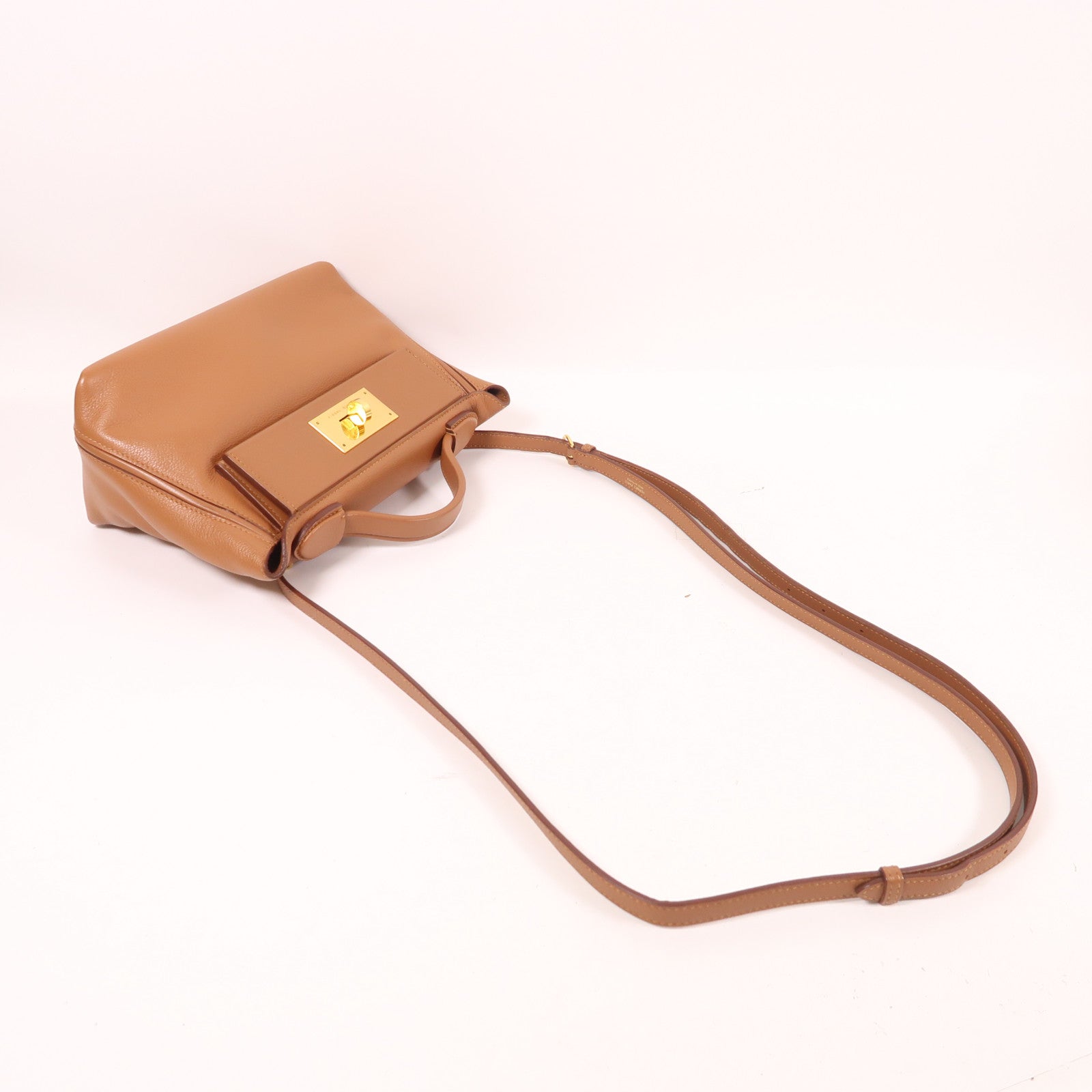 HERMES Epsom皮革Mini 24/24金扣手挽肩背兩用袋