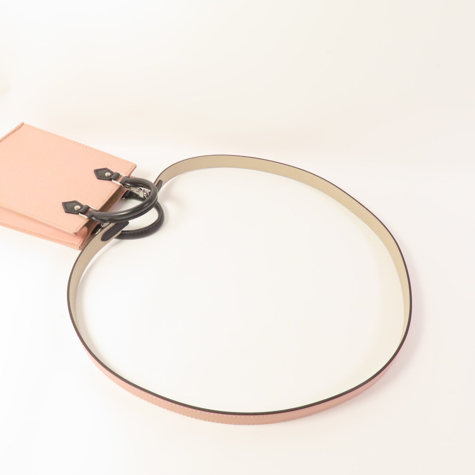 LOUIS VUITTON Epi Petit Sac Plat銀扣手挽肩背兩用袋