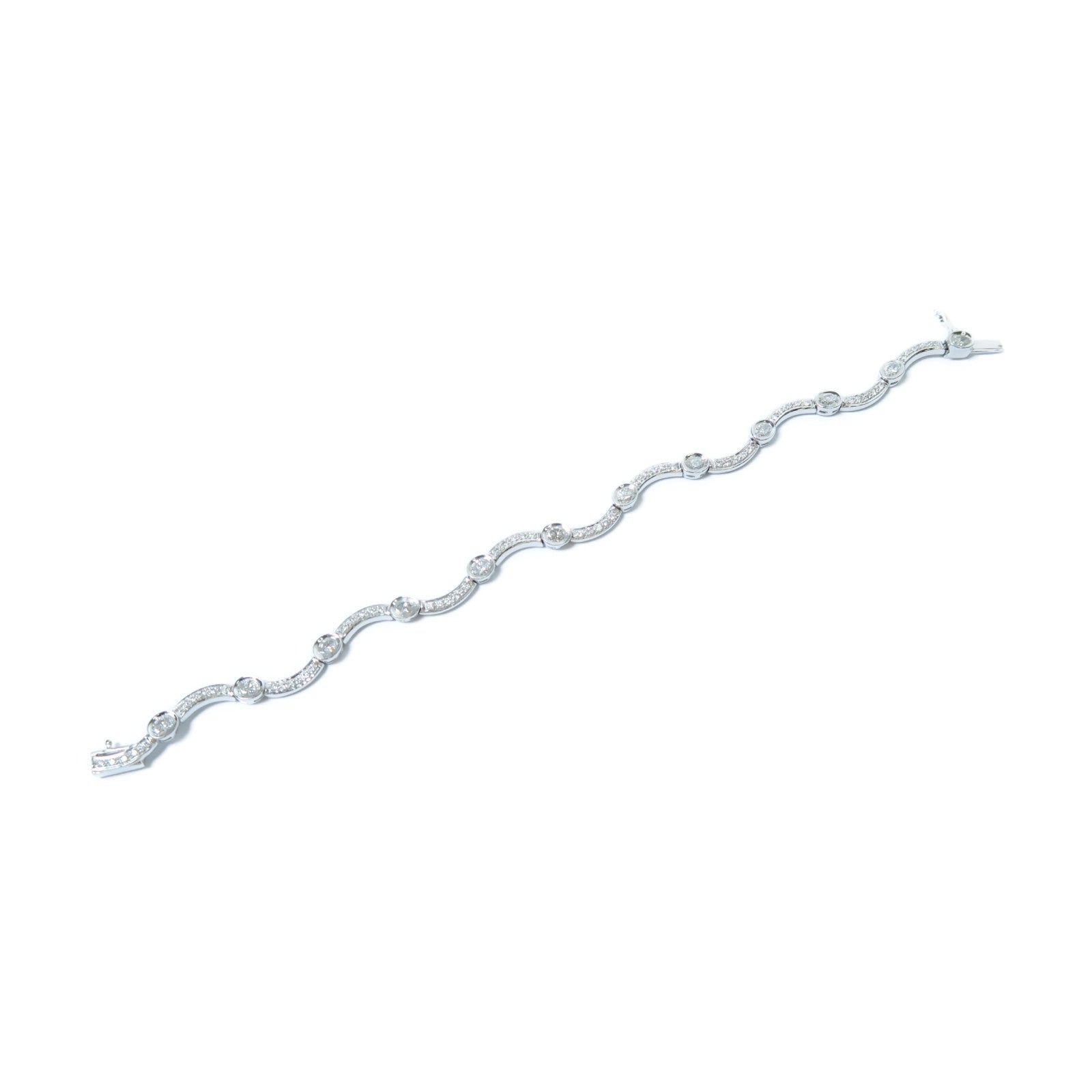 JEWELRY **【激減優惠】PT900鉑金Diamond Bracelet2.15ct鑽石手鏈#16.5cm