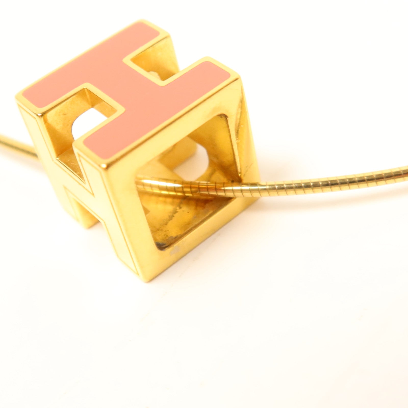 HERMES 金屬Cube d'H (H Cube)項鍊