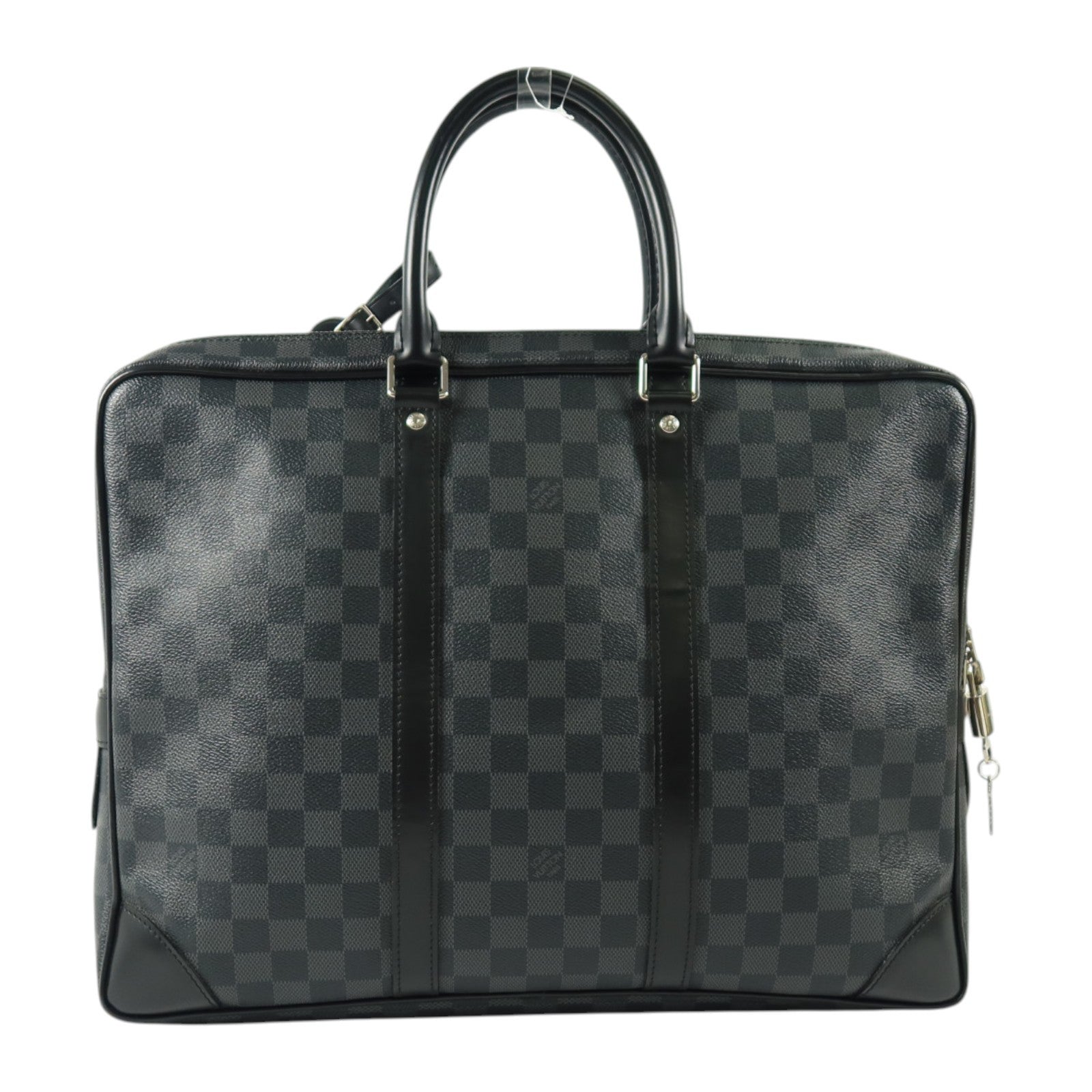 LOUIS VUITTON Damier Graphite Damier Graphite銀扣公事包