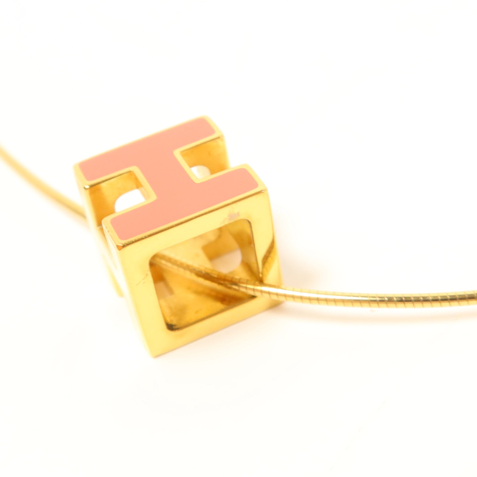 HERMES 金屬Cube d'H (H Cube)項鍊