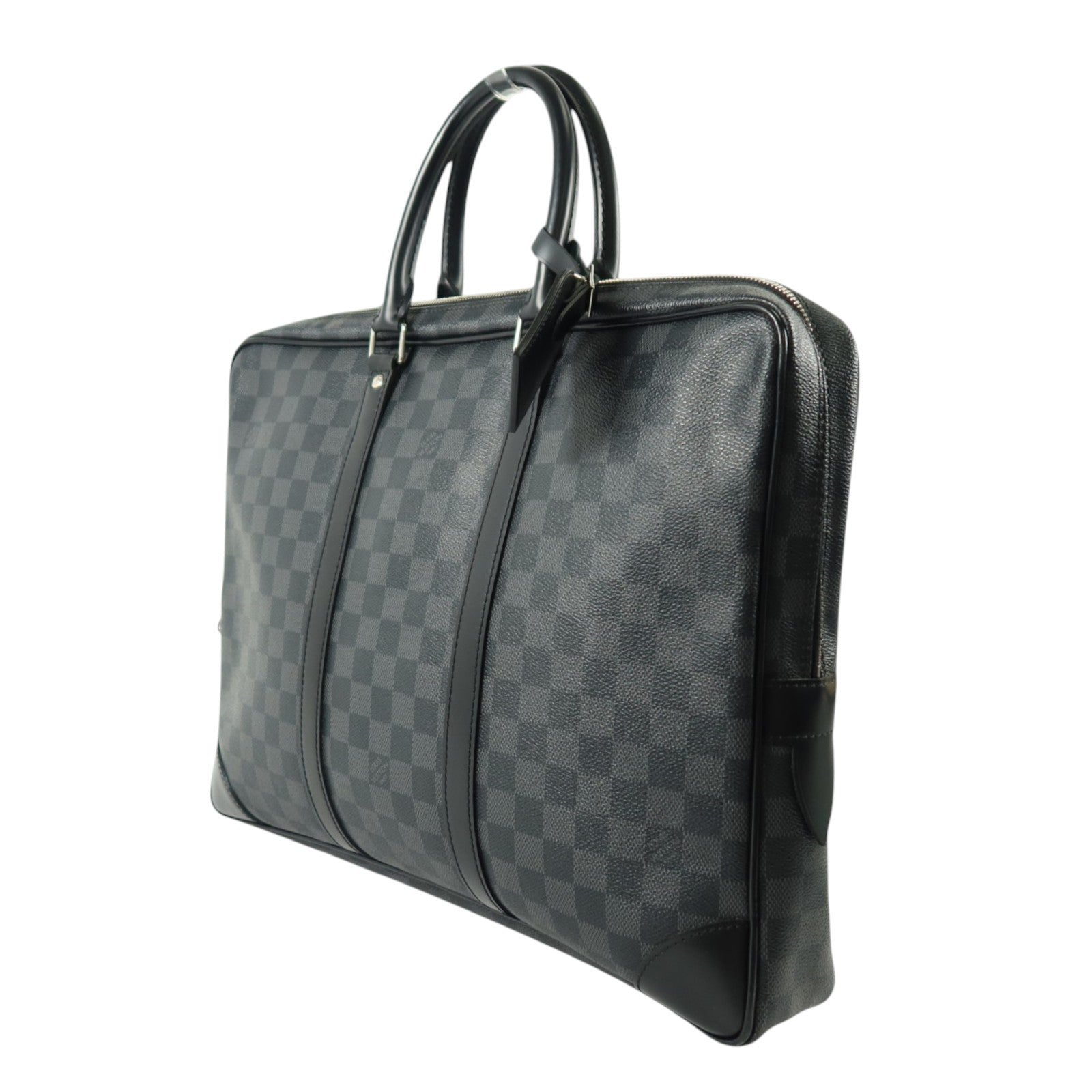 LOUIS VUITTON Damier Graphite Damier Graphite銀扣公事包