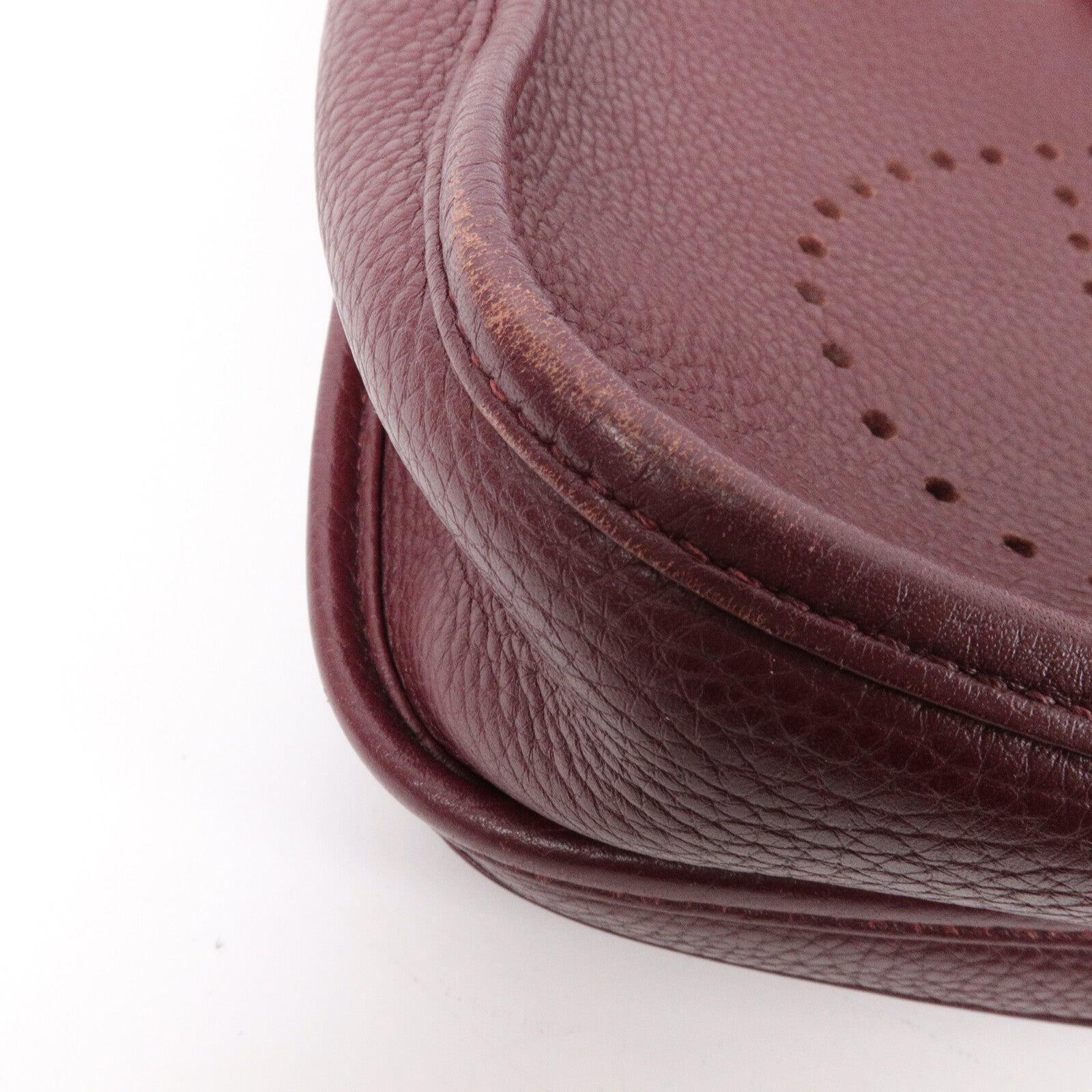 HERMES Clemence皮革Evelyne PM 肩背袋Bordeaux