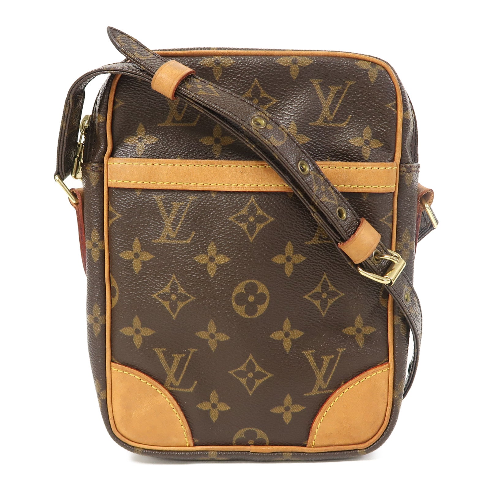 LOUIS VUITTON Monogram Danube金扣肩背袋啡色