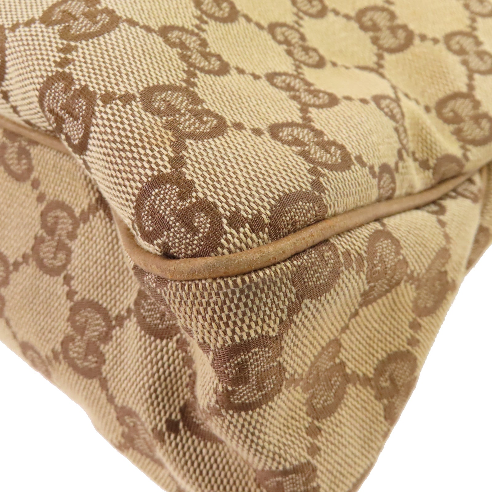 GUCCI GG帆布GG Tote Bag金扣肩背袋啡色