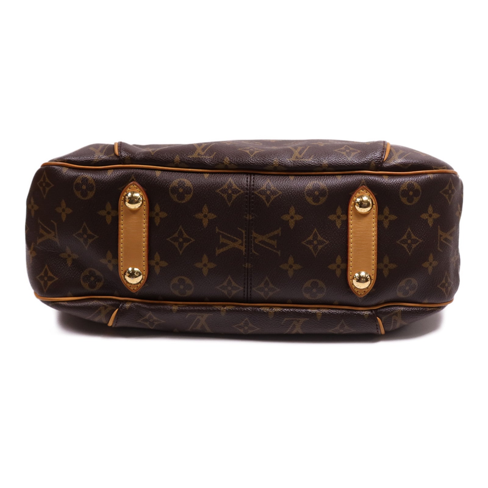 LOUIS VUITTON Monogram Galliera PM金扣肩背袋棕色