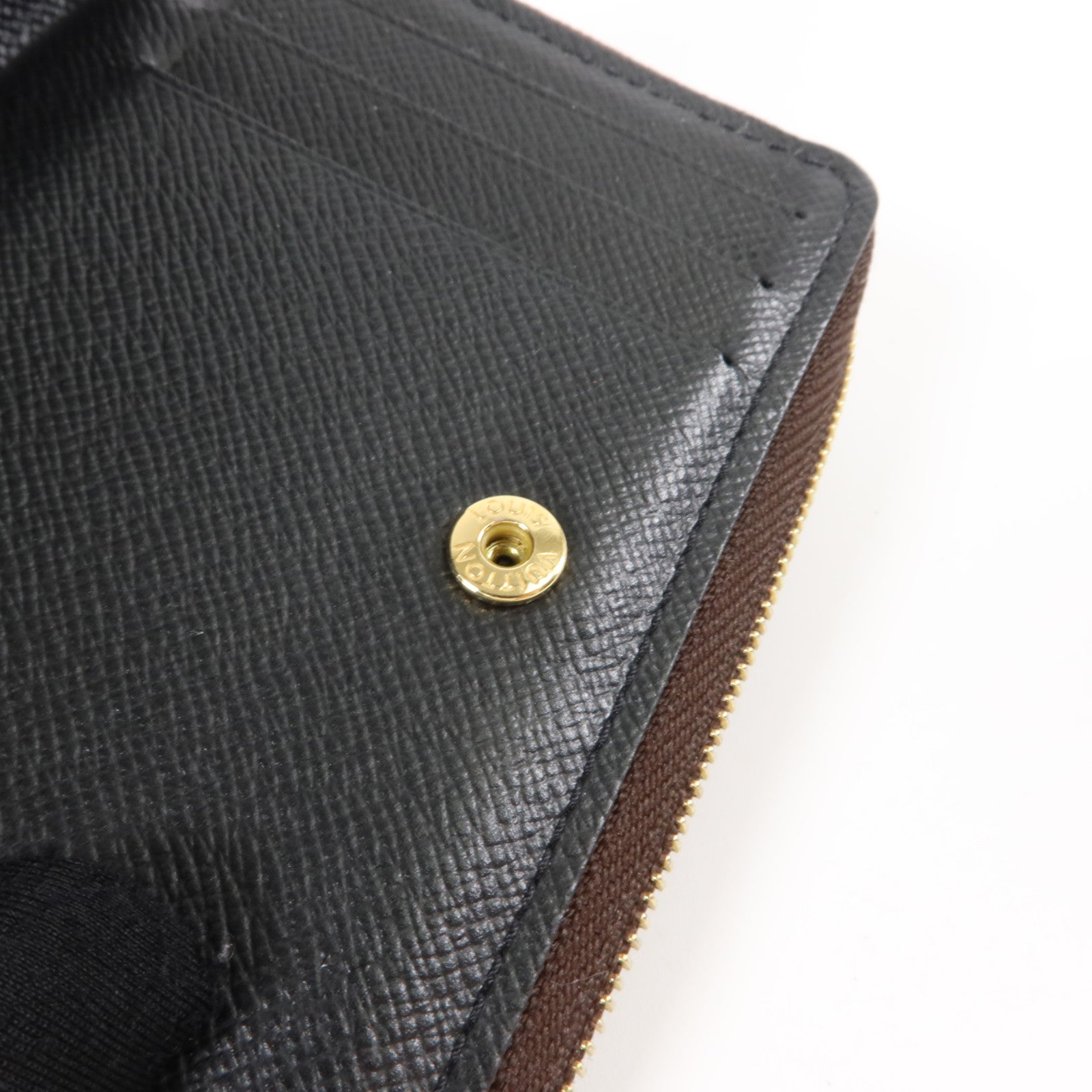 LOUIS VUITTON Monogram Reverse Lou Wallet金扣錢包