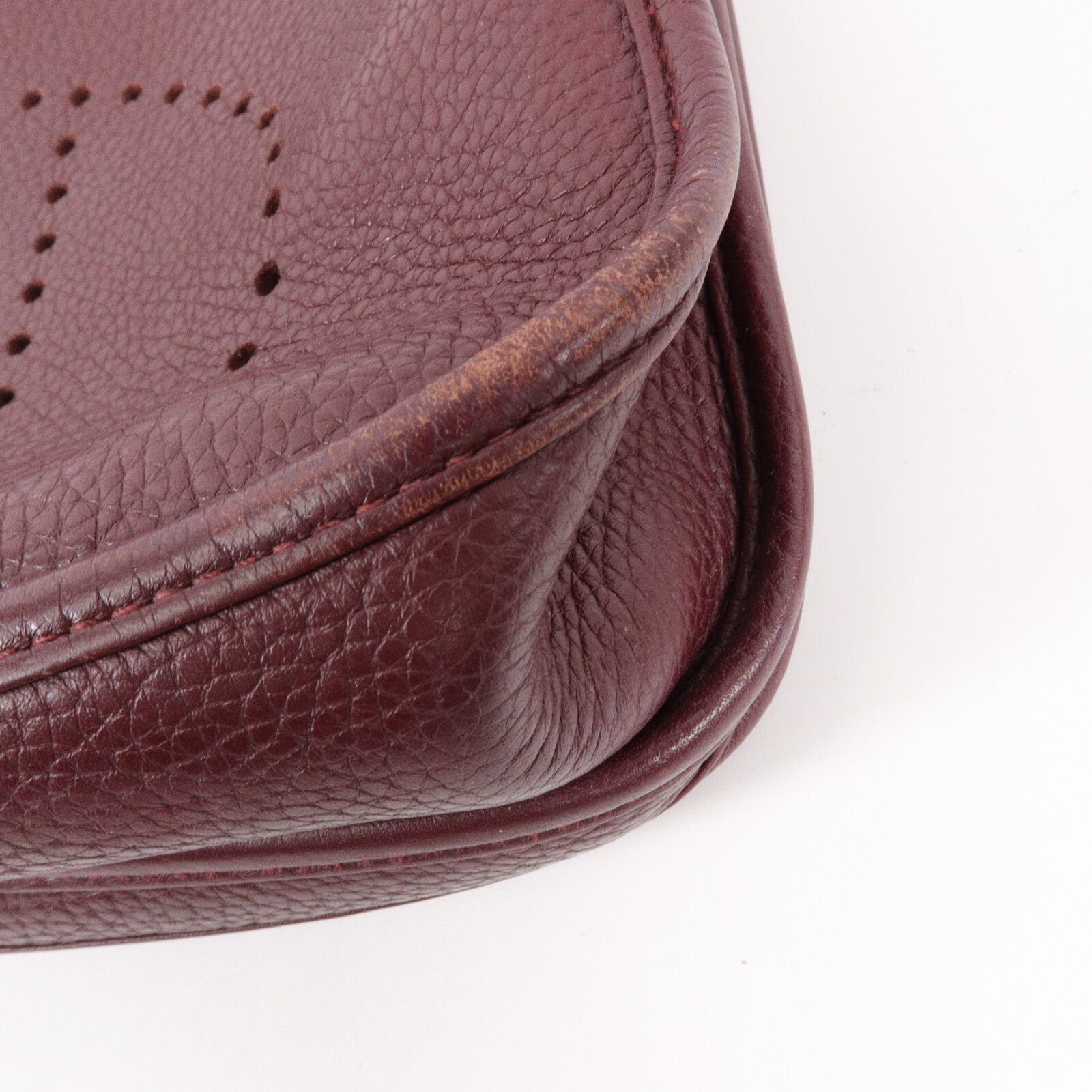 HERMES Clemence皮革Evelyne PM 肩背袋Bordeaux
