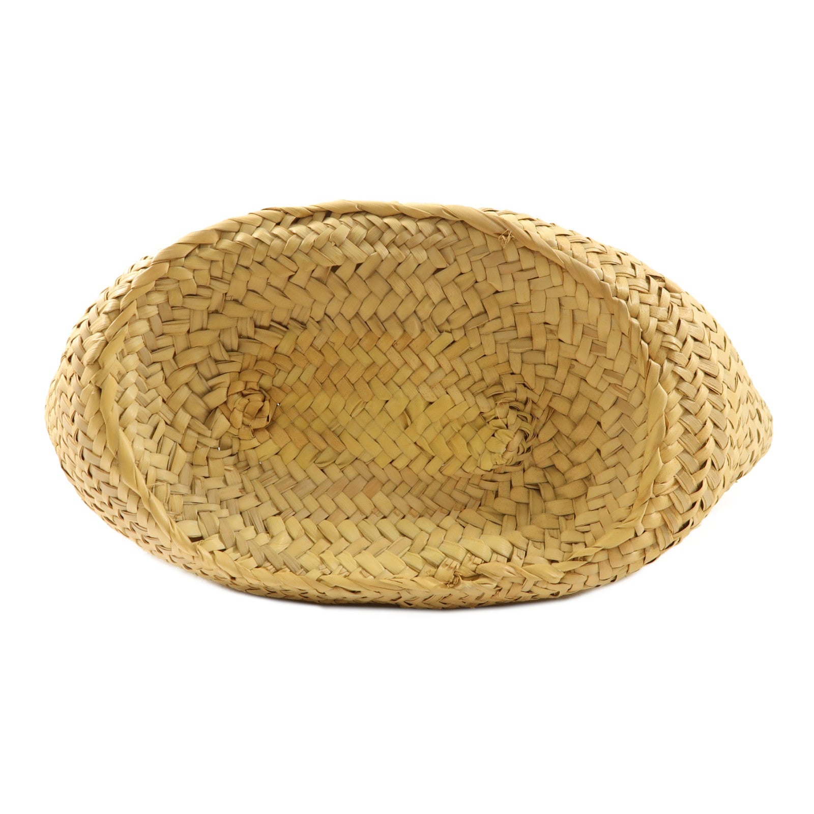 LOEWE Raffia Leather Trimmed Basket Bag銀扣肩背袋