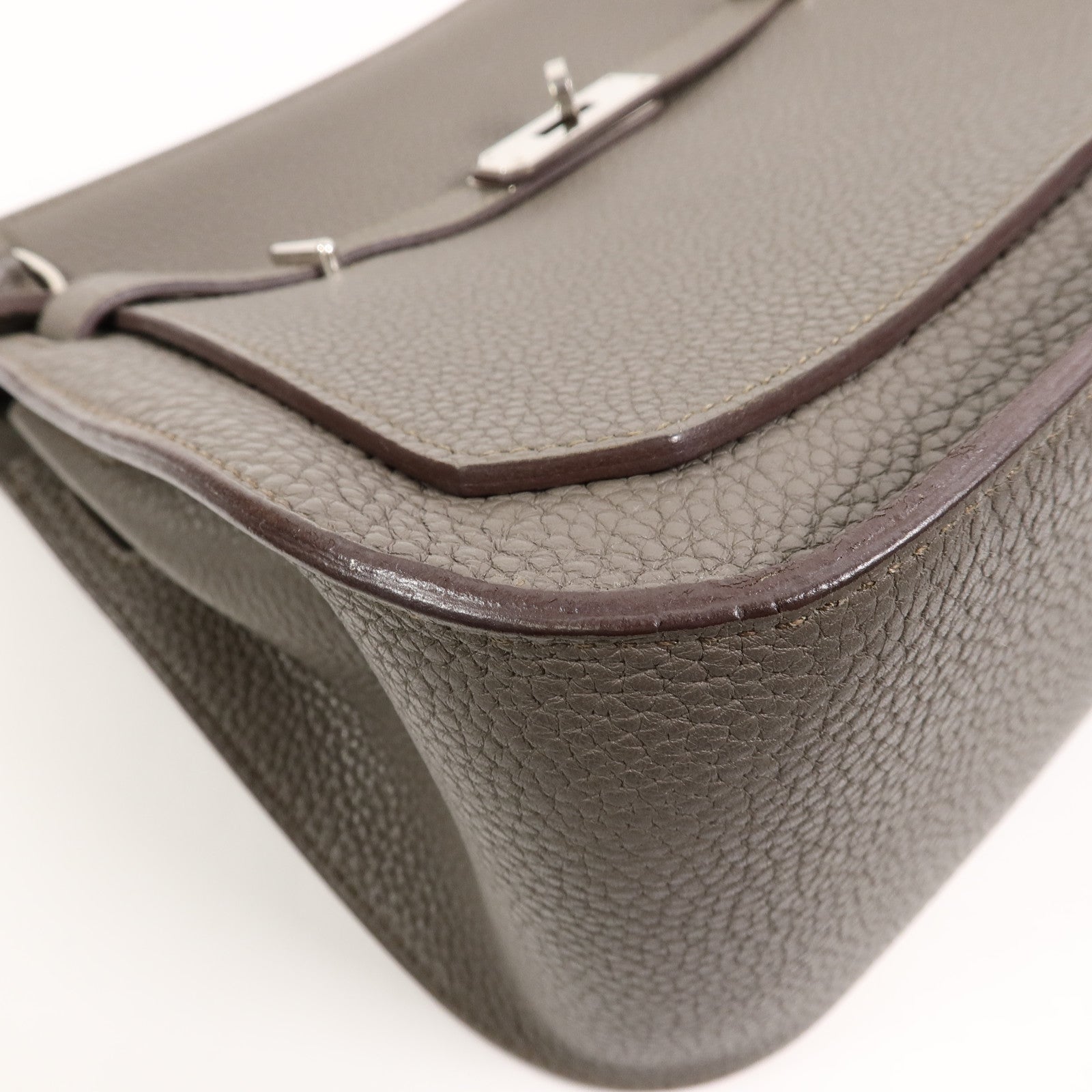 HERMES Togo皮革Jypsiere 28肩背袋Etain
