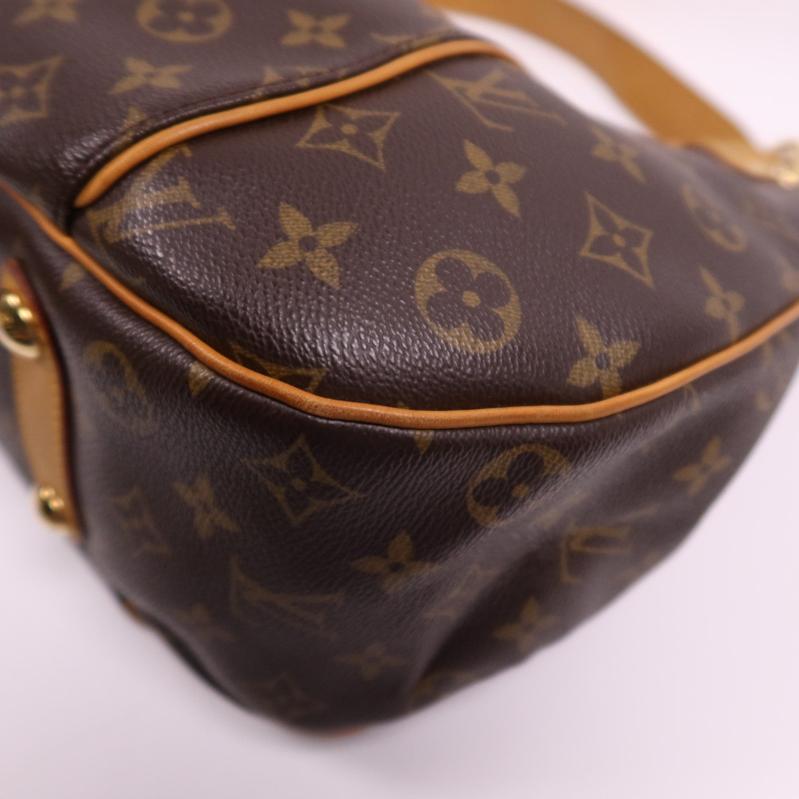 LOUIS VUITTON Monogram Galliera PM金扣肩背袋棕色