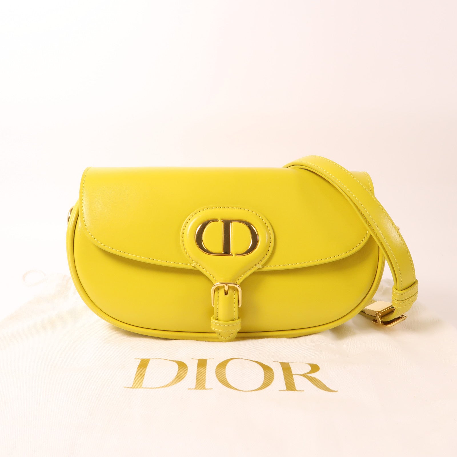 Dior 牛皮皮革Bobby East West金扣肩背袋