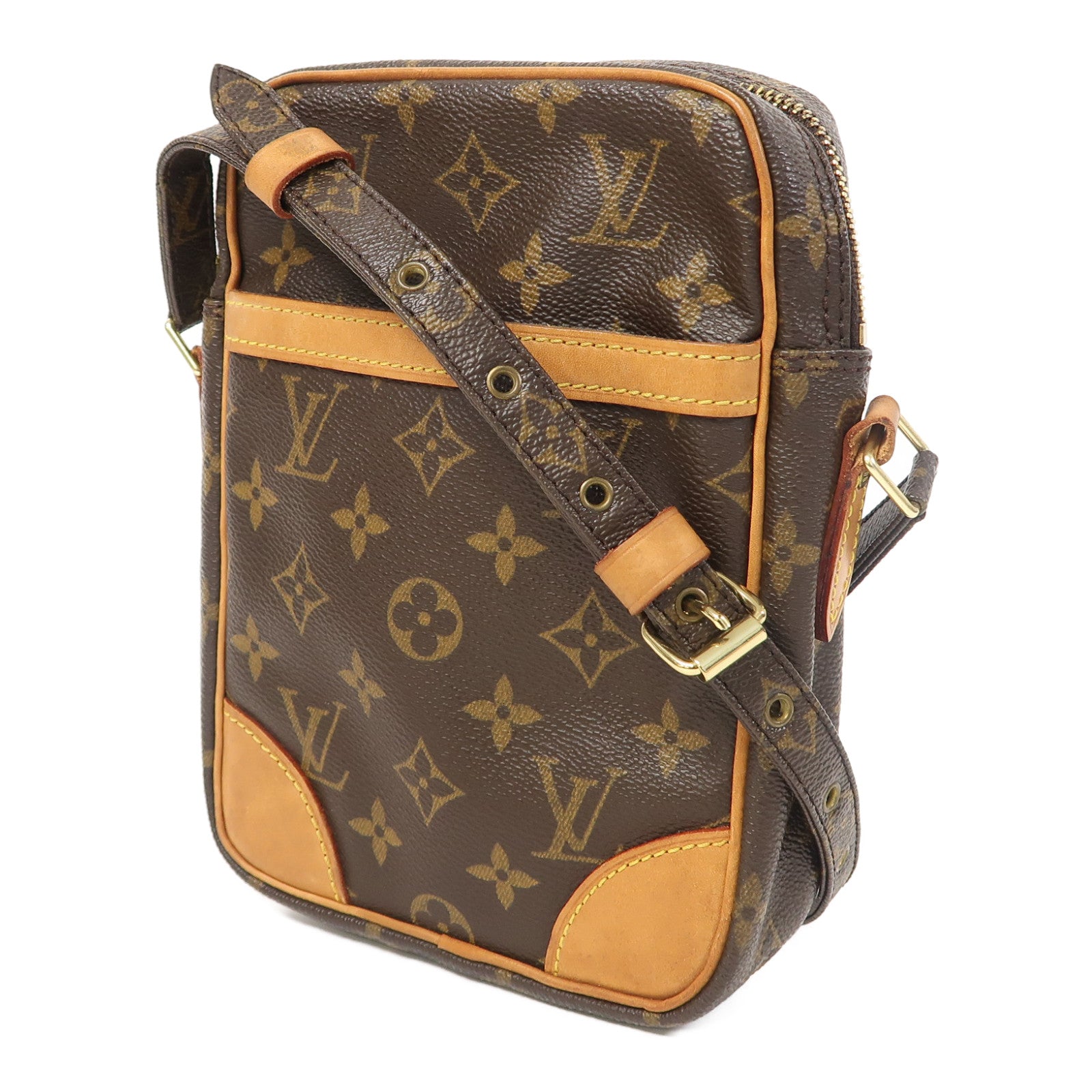LOUIS VUITTON Monogram Danube金扣肩背袋啡色