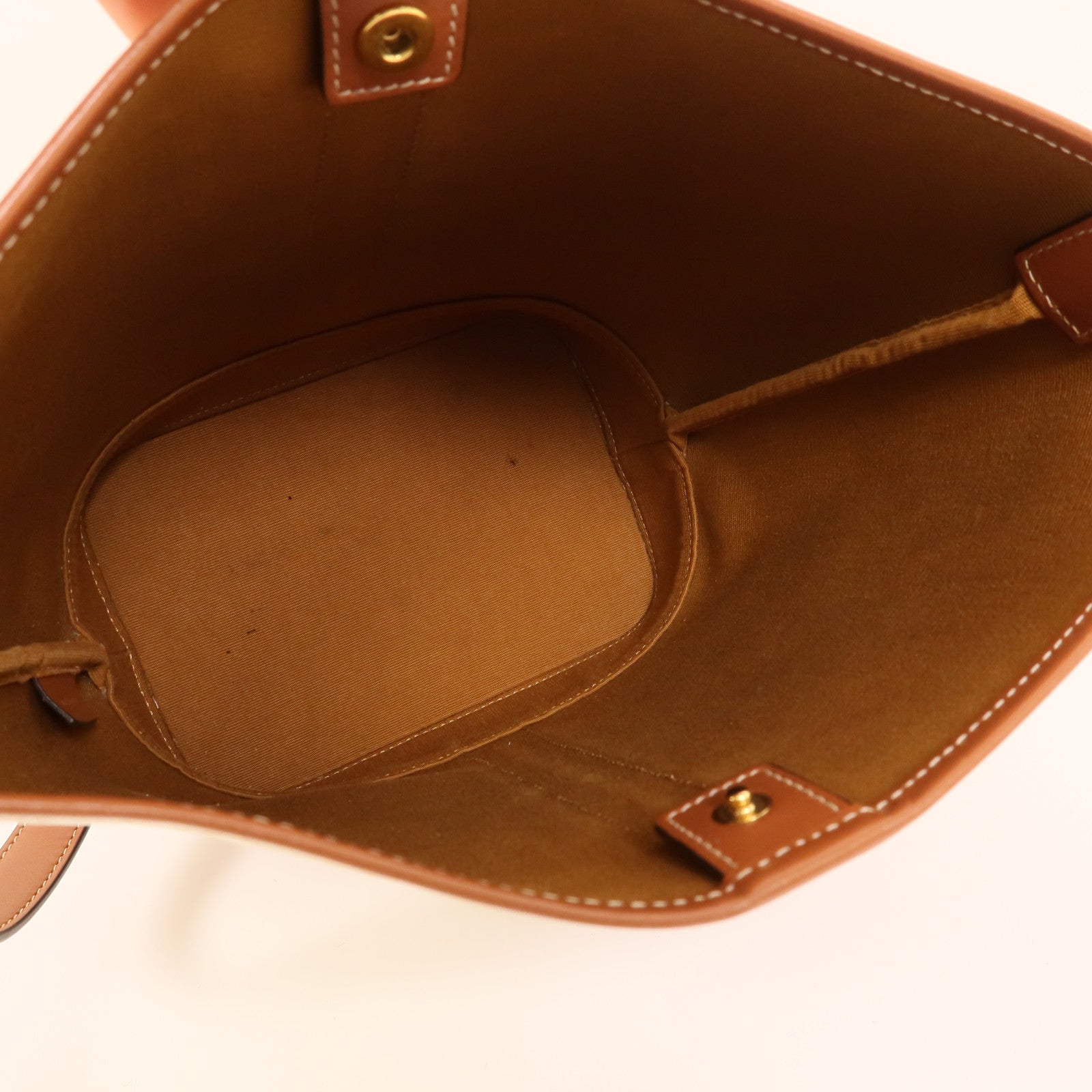 CELINE 塗層帆布Triomphe Bucket Bag Small肩背袋