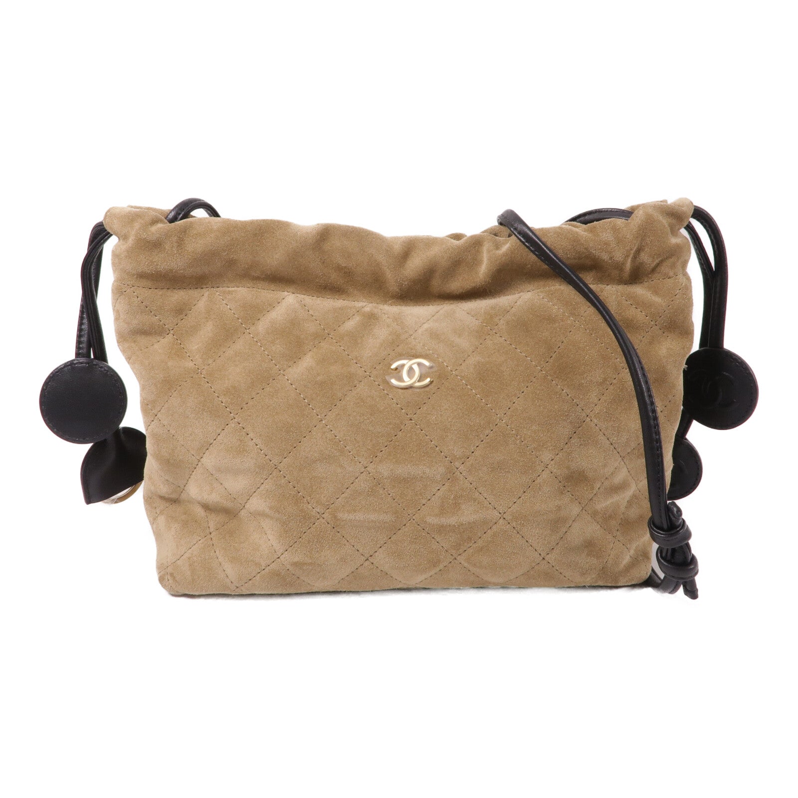 CHANEL 絨布/羊皮皮革Clutch with Leather Strap肩背袋