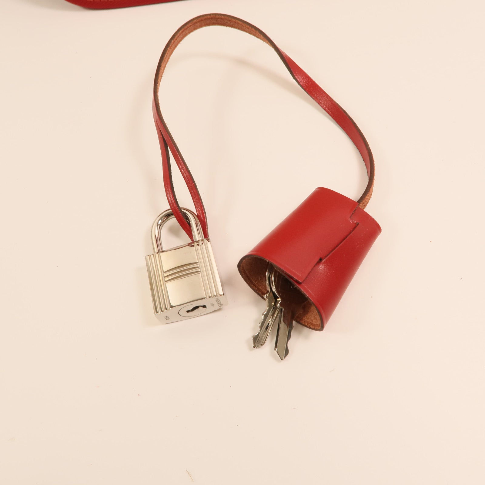 HERMES Toile H帆布Herbag PM手挽肩背兩用袋Rouge Piment/Bordeaux