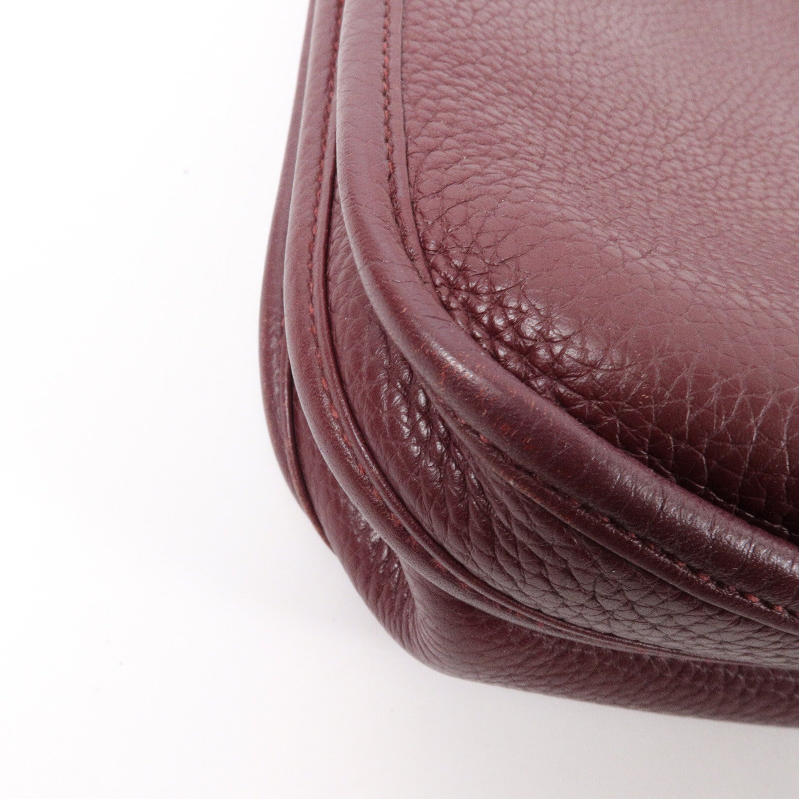 HERMES Clemence皮革Evelyne PM 肩背袋Bordeaux