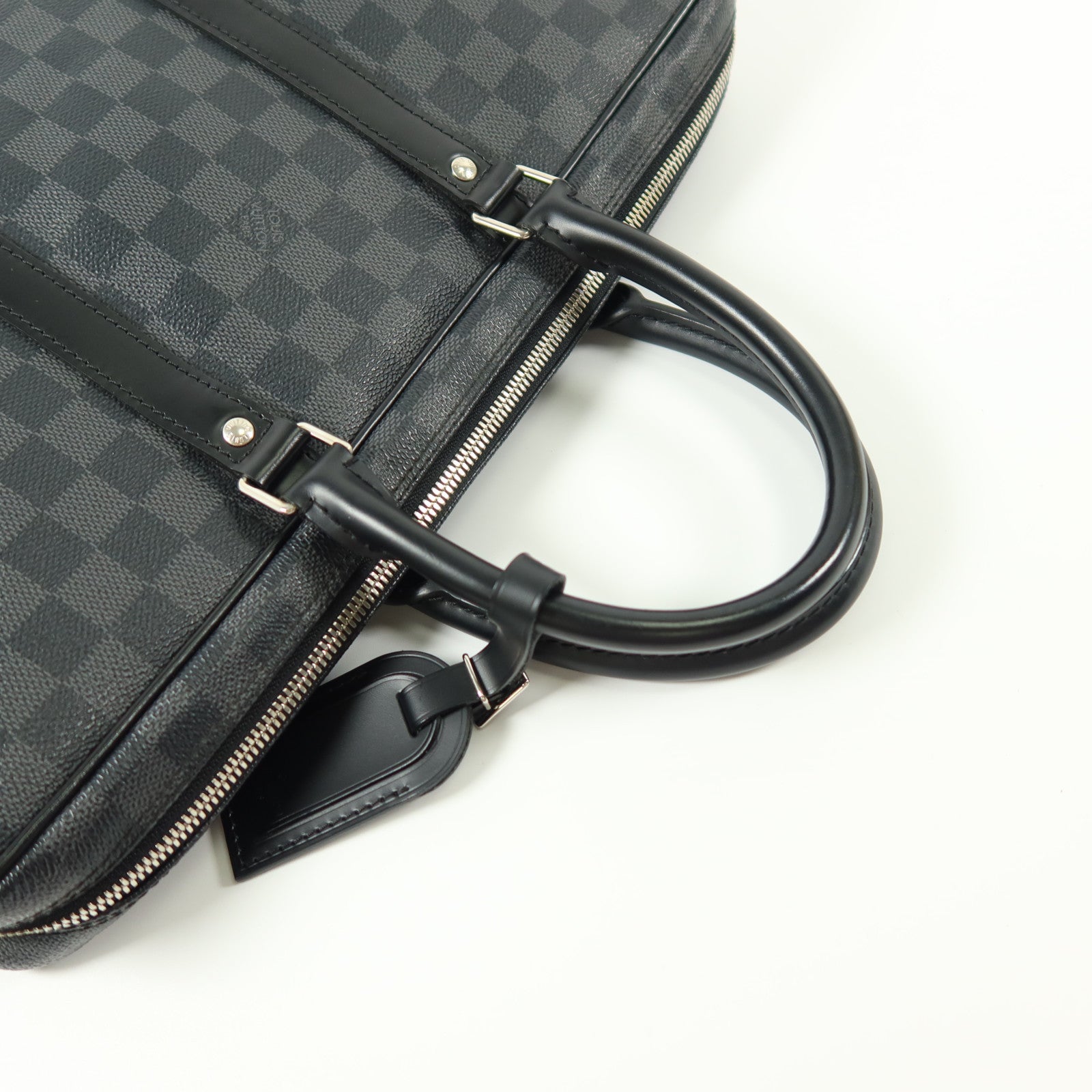 LOUIS VUITTON Damier Graphite Damier Graphite銀扣公事包