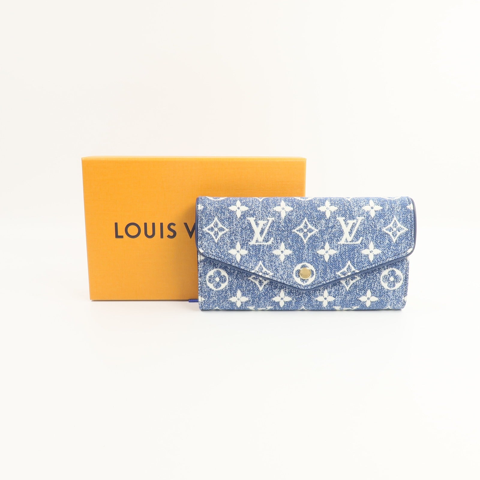 LOUIS VUITTON Monogram Jacquard Denim Sarah Long Wallet長錢包