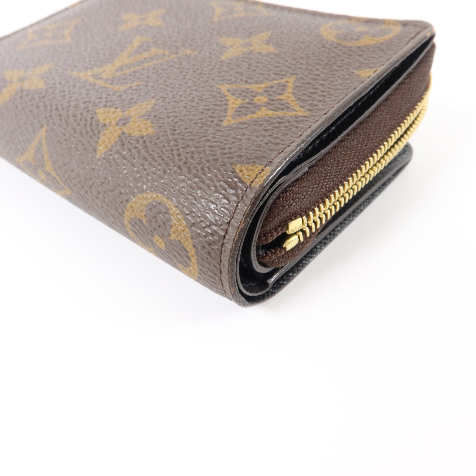 LOUIS VUITTON Monogram Reverse Lou Wallet金扣錢包