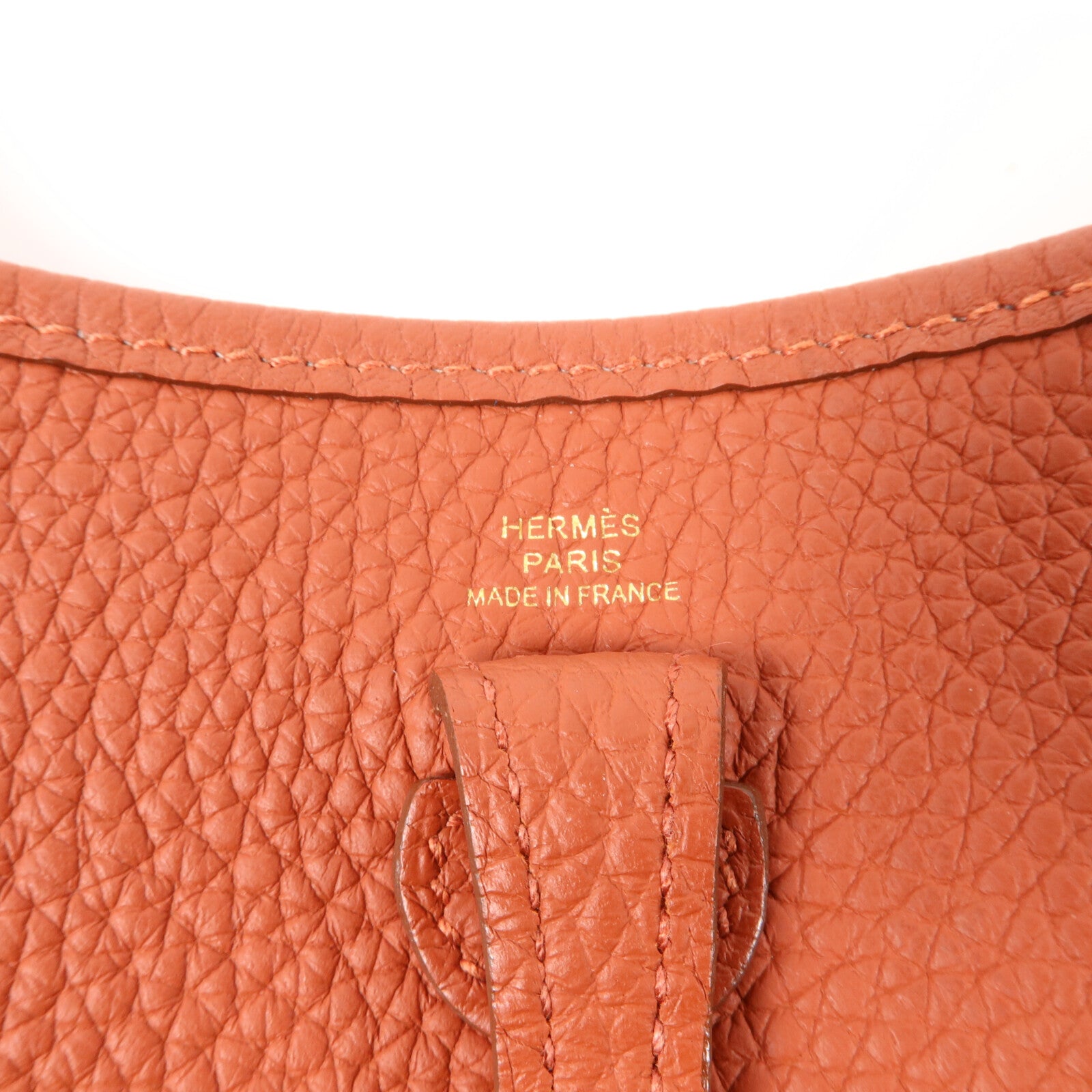 HERMES Clemence皮革Evelyne TPM肩背袋Cuivre
