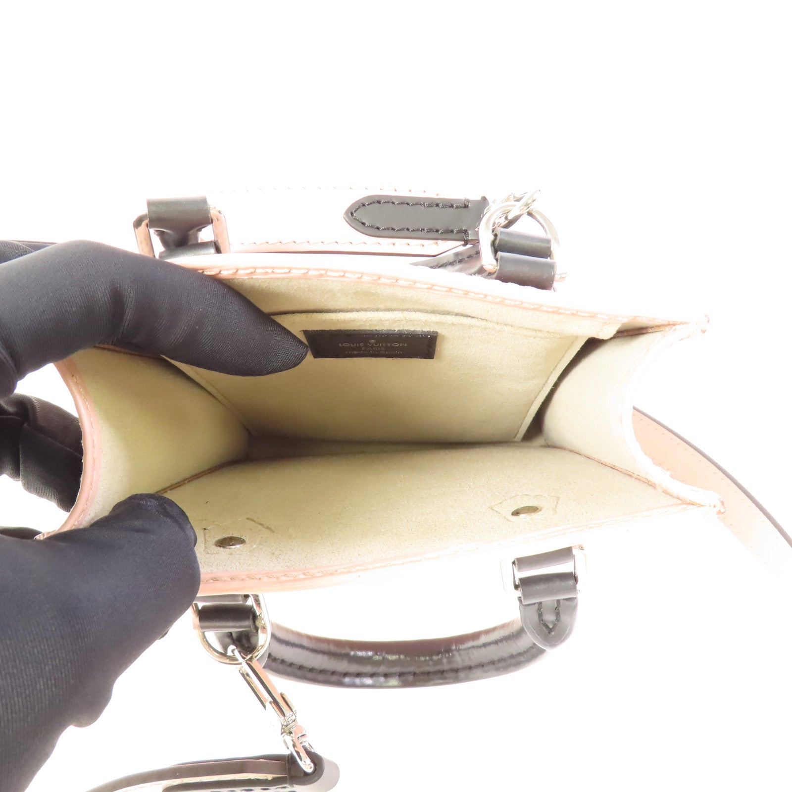 LOUIS VUITTON Epi Petit Sac Plat銀扣手挽肩背兩用袋