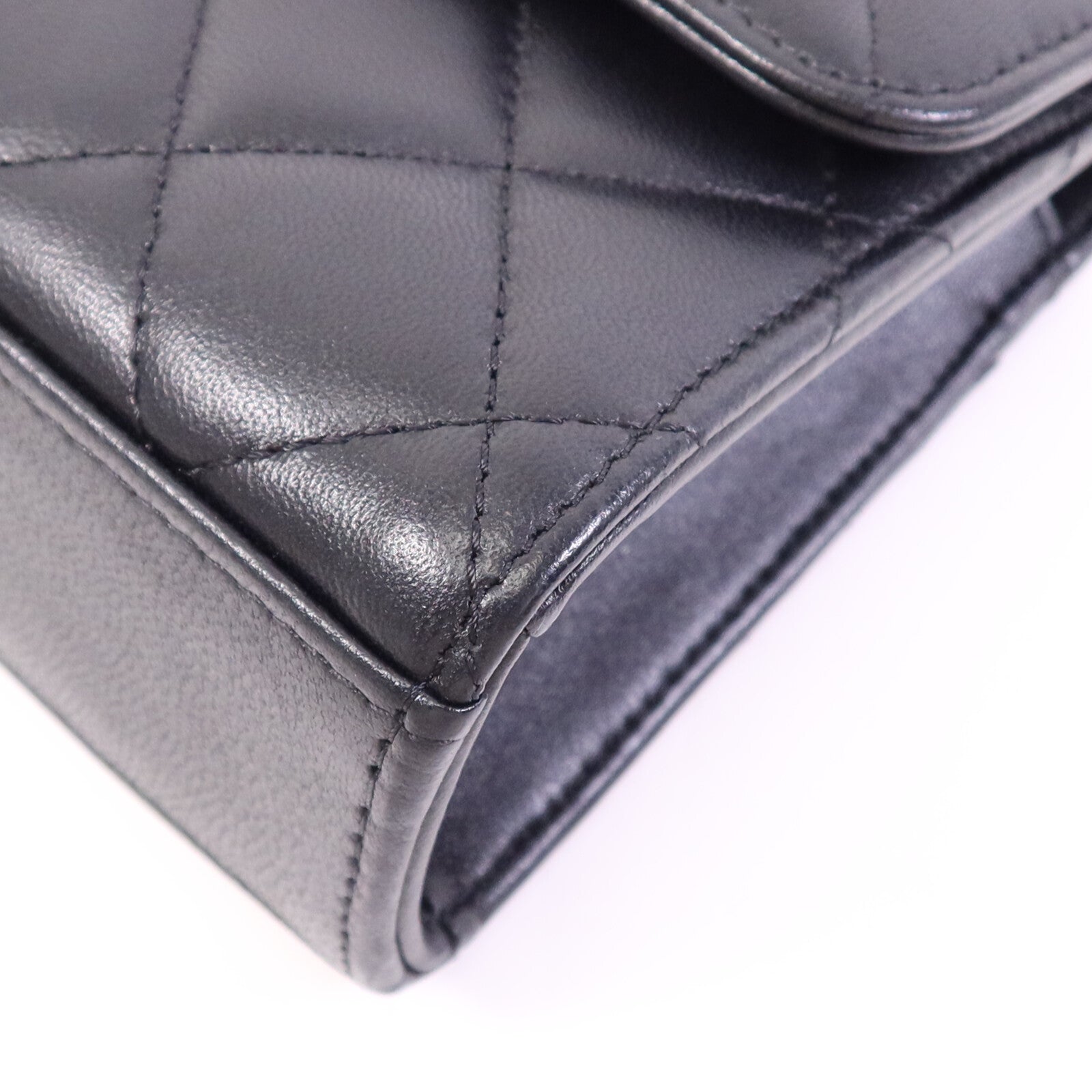 CHANEL 羊皮皮革Mini Flap Bag With Top Handle金扣手挽肩背兩用袋