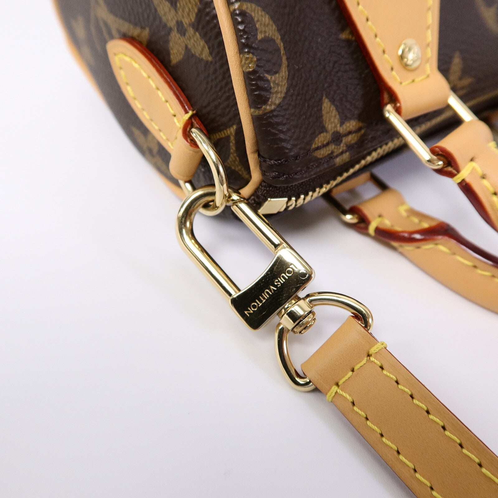 LOUIS VUITTON Monogram Nano Speedy手挽肩背兩用袋