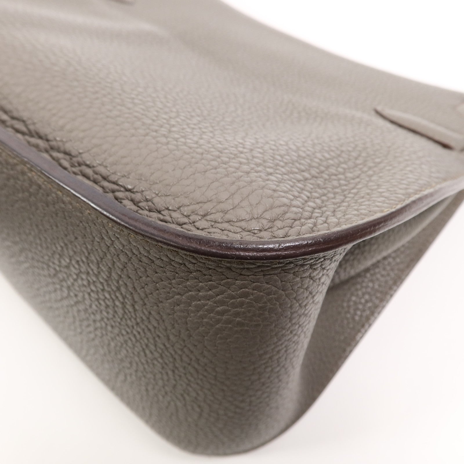 HERMES Togo皮革Jypsiere 28肩背袋Etain