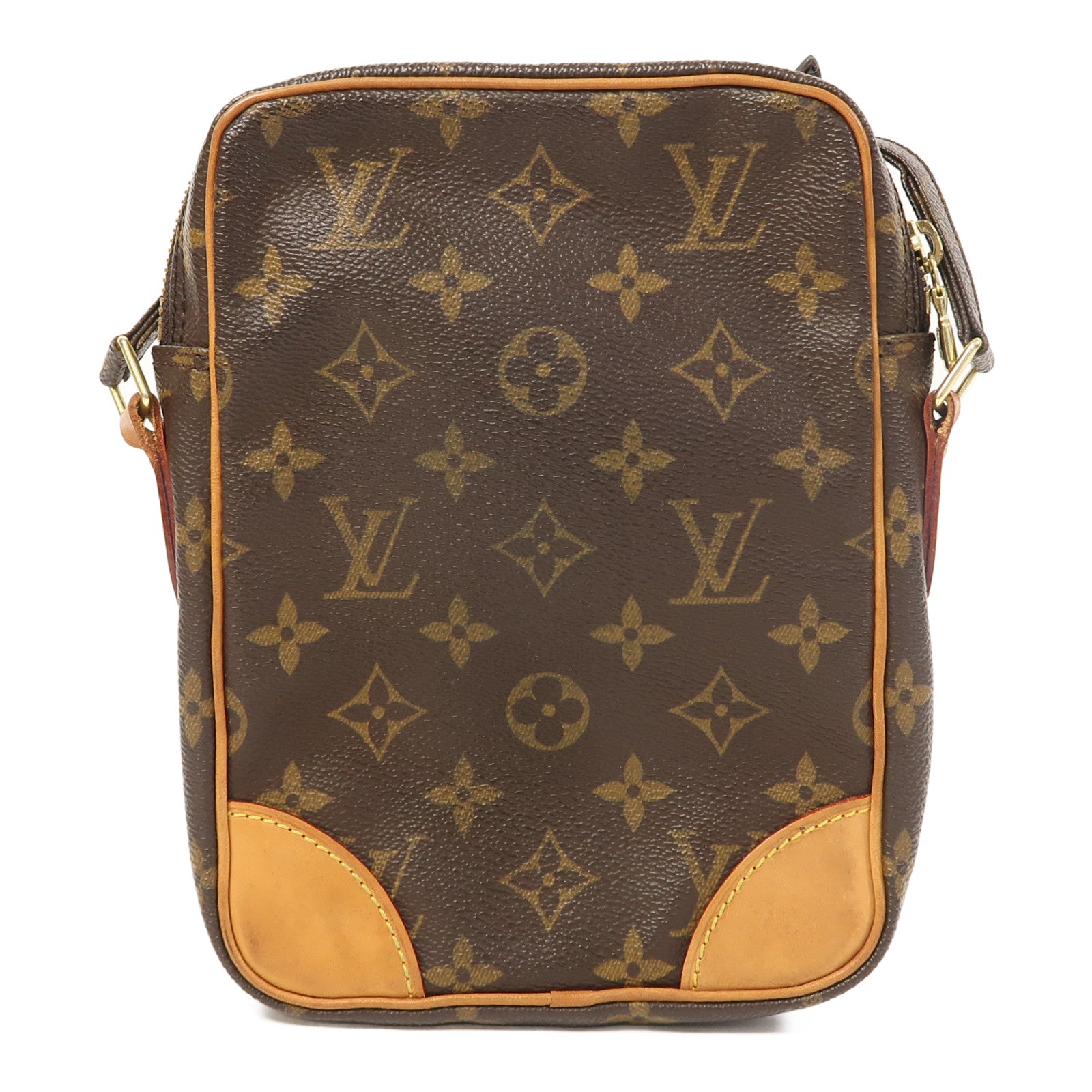 LOUIS VUITTON Monogram Danube金扣肩背袋啡色