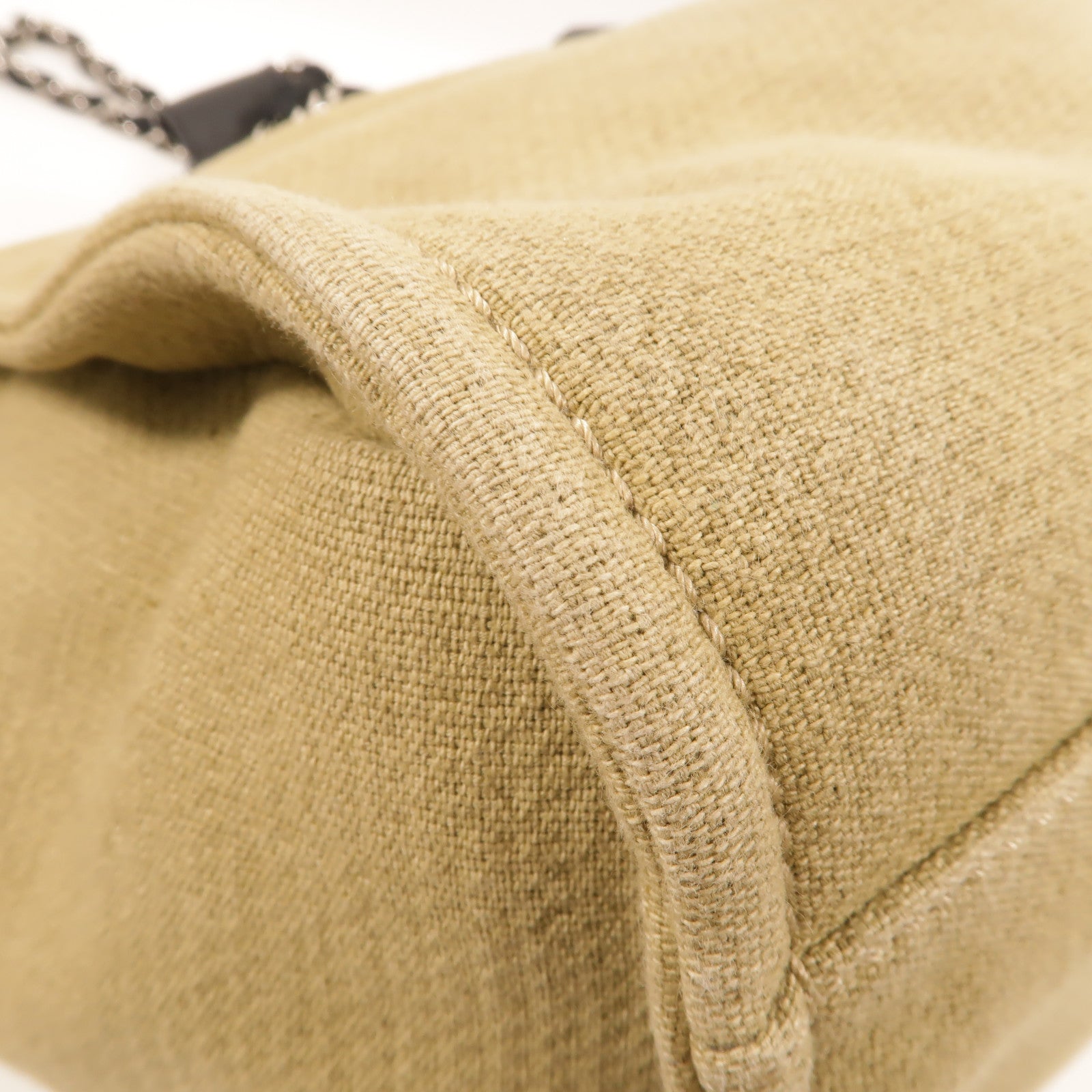 CHANEL 帆布Deauville Tote Medium鏈帶手挽肩背兩用袋
