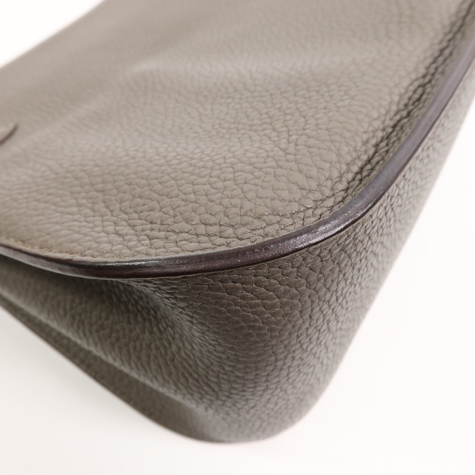 HERMES Togo皮革Jypsiere 28肩背袋Etain