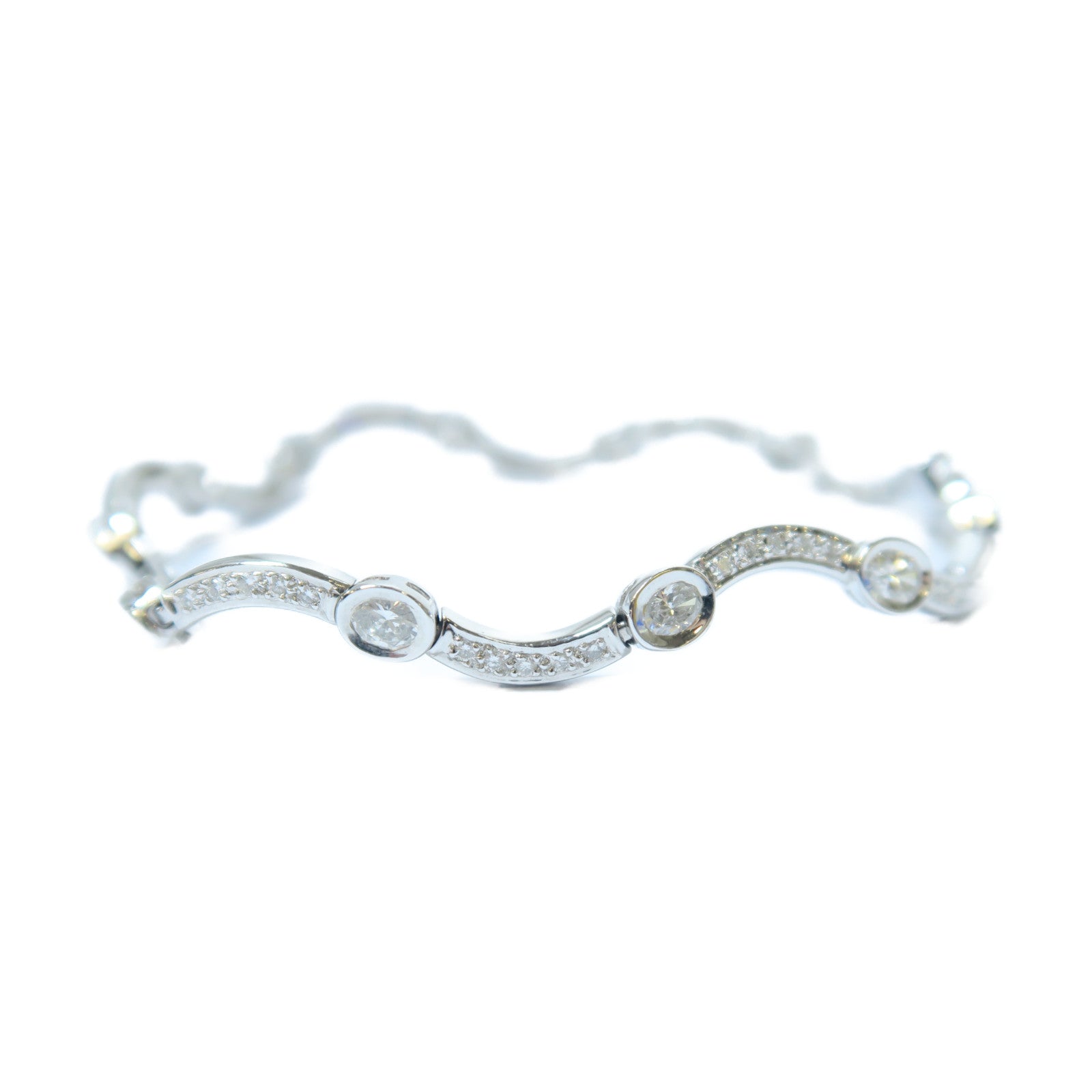 JEWELRY **【激減優惠】PT900鉑金Diamond Bracelet2.15ct鑽石手鏈#16.5cm