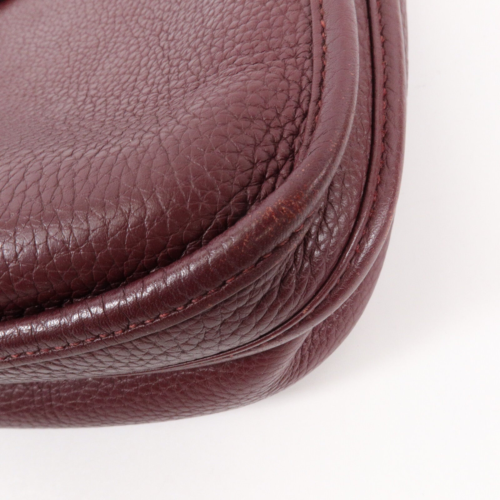 HERMES Clemence皮革Evelyne PM 肩背袋Bordeaux