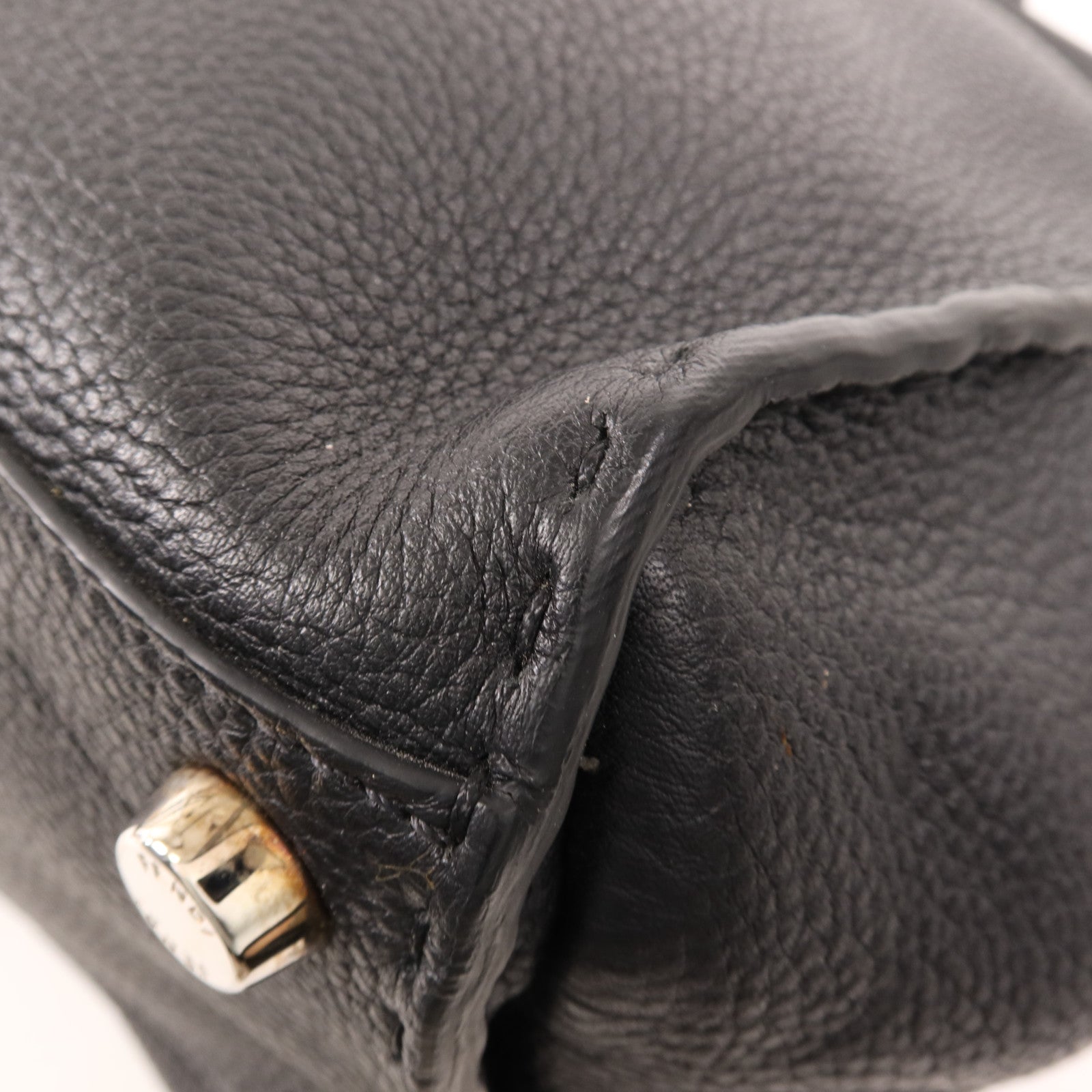 FENDI 牛皮皮革Peekaboo Monster Bugs Eye銀扣手挽肩背兩用袋