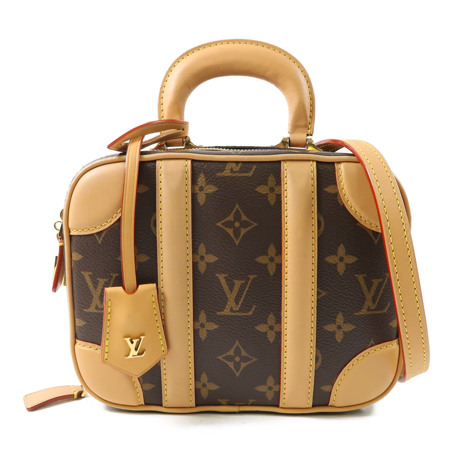 LOUIS VUITTON Monogram Valisette BB金扣手挽肩背兩用袋啡色