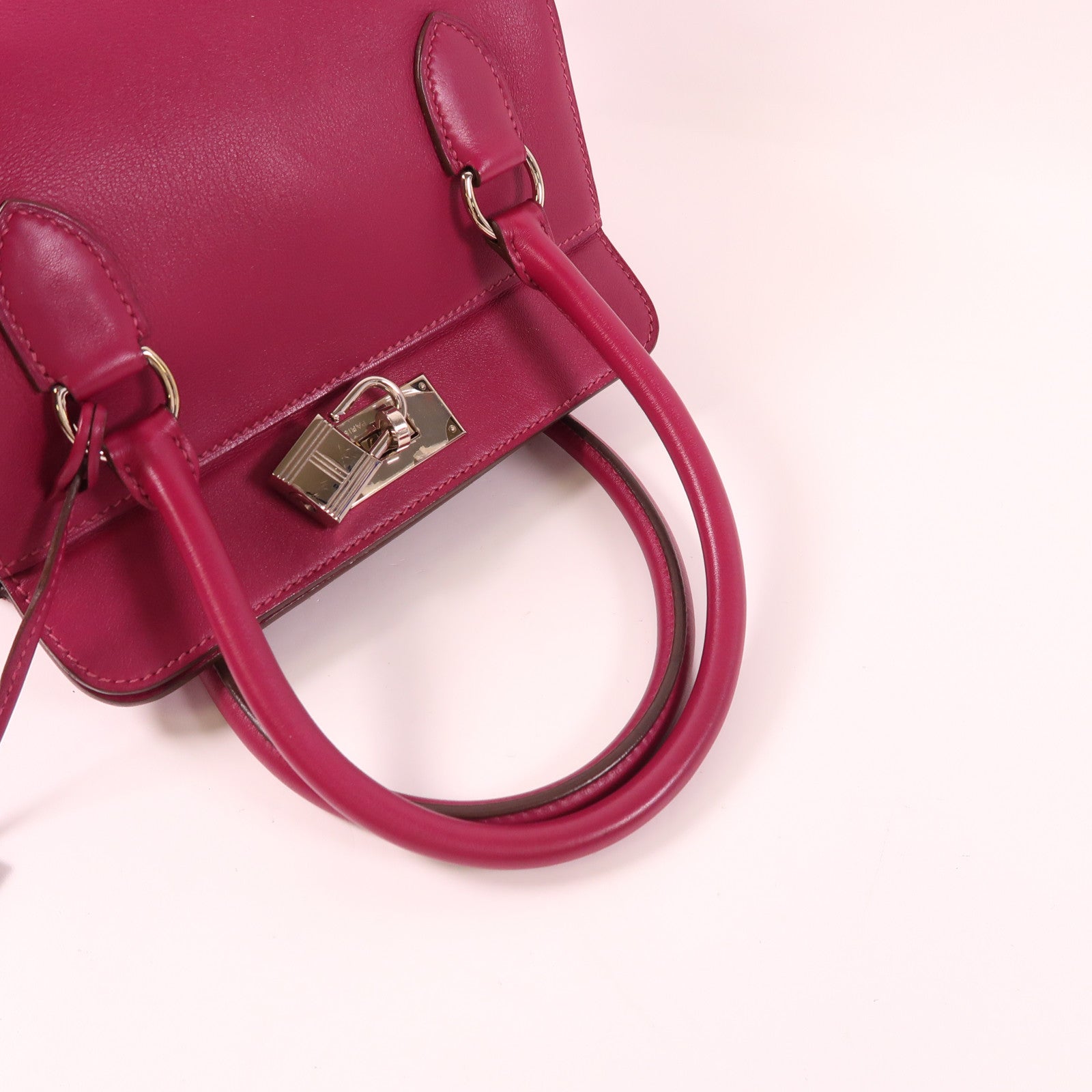 HERMES Evercolor皮革Tool Box 20手挽肩背兩用袋L3 Rose Purple