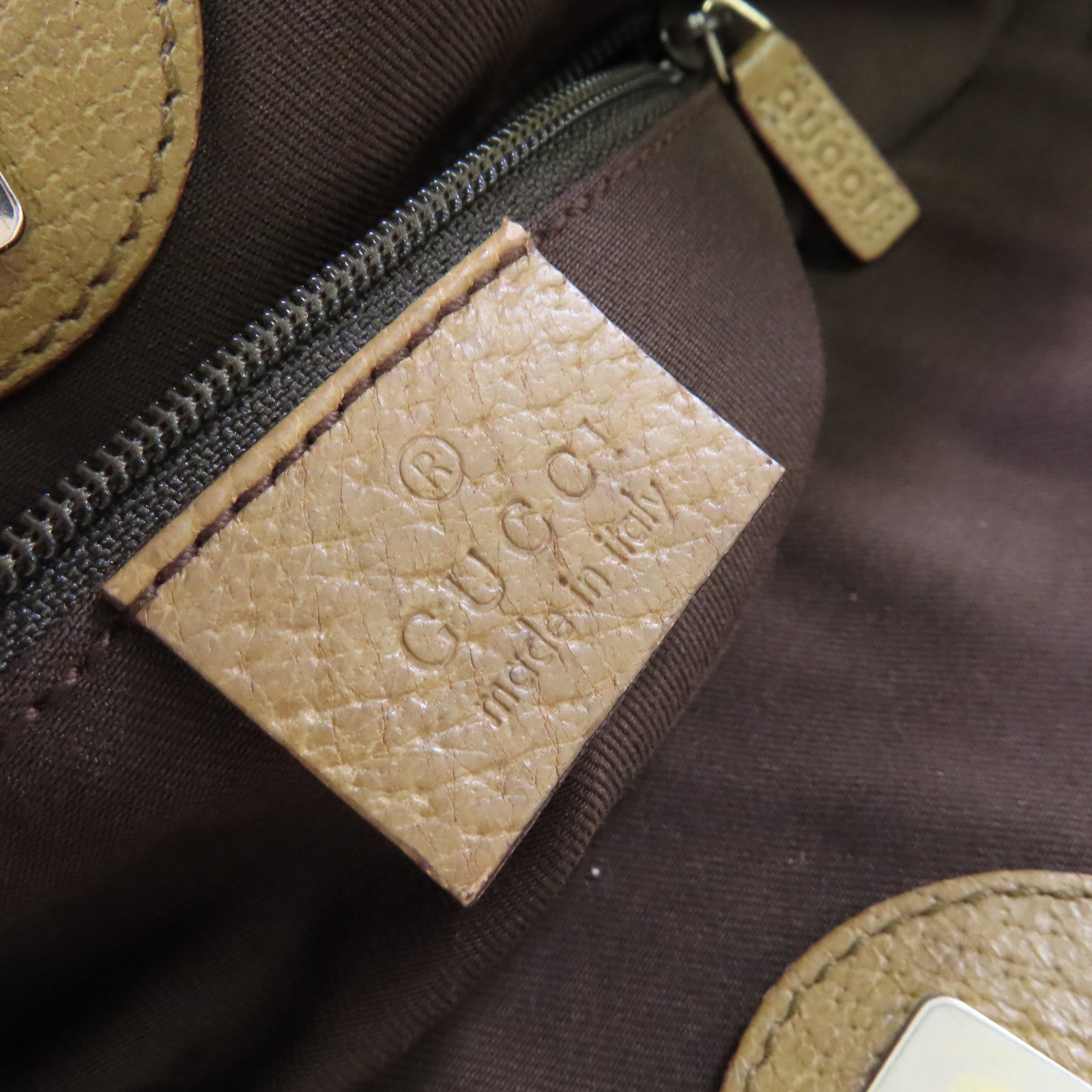 GUCCI GG帆布GG Tote Bag金扣肩背袋啡色